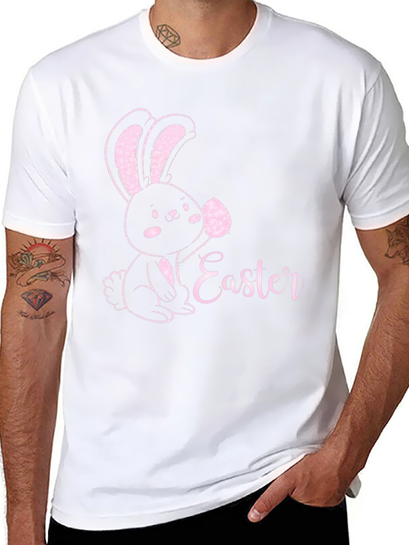 Easter Bunny T-Shirt Cute Black Tee
