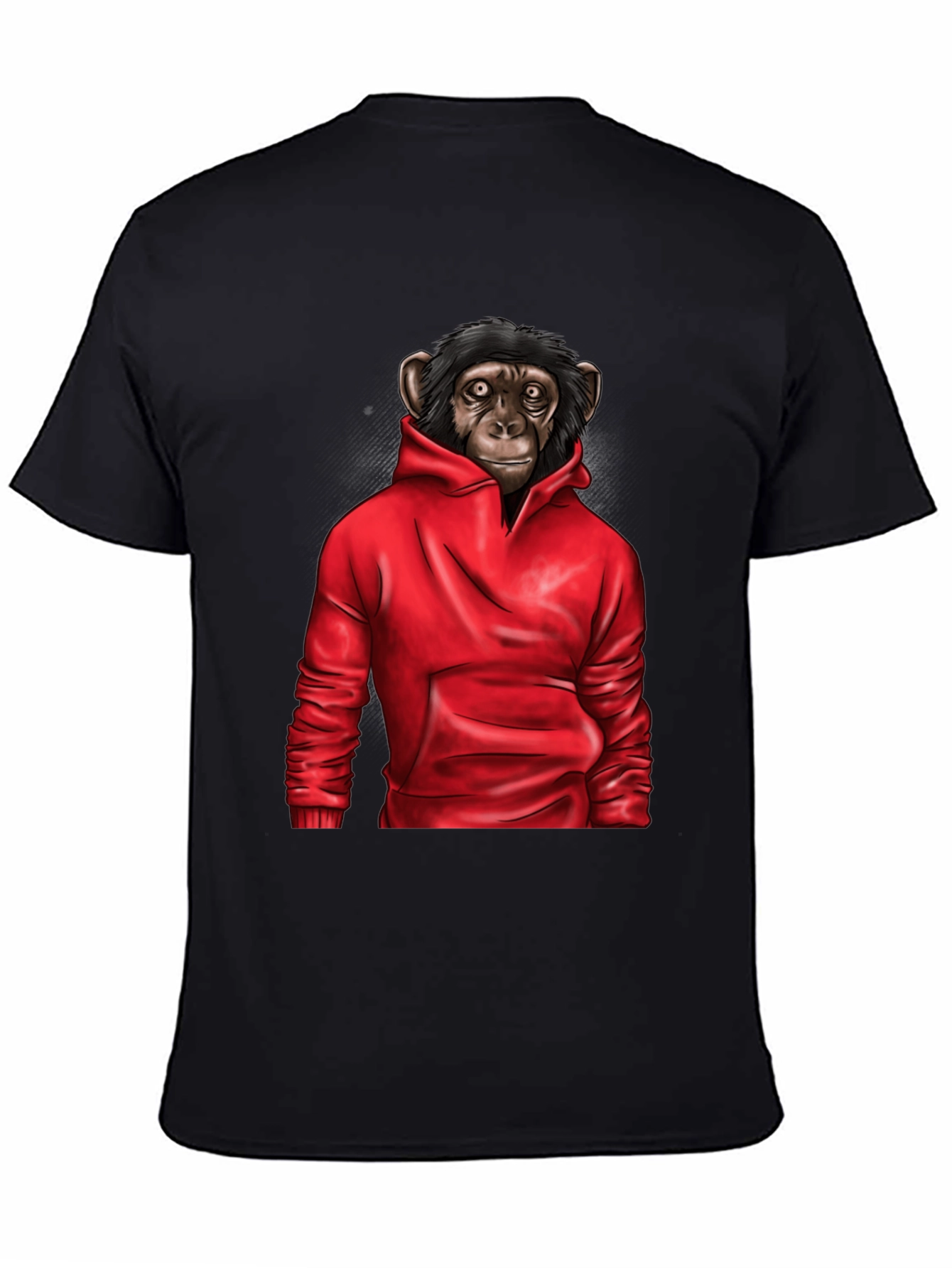 Chimpanzee Red Hoodie T-Shirt - Cool Graphic Tee