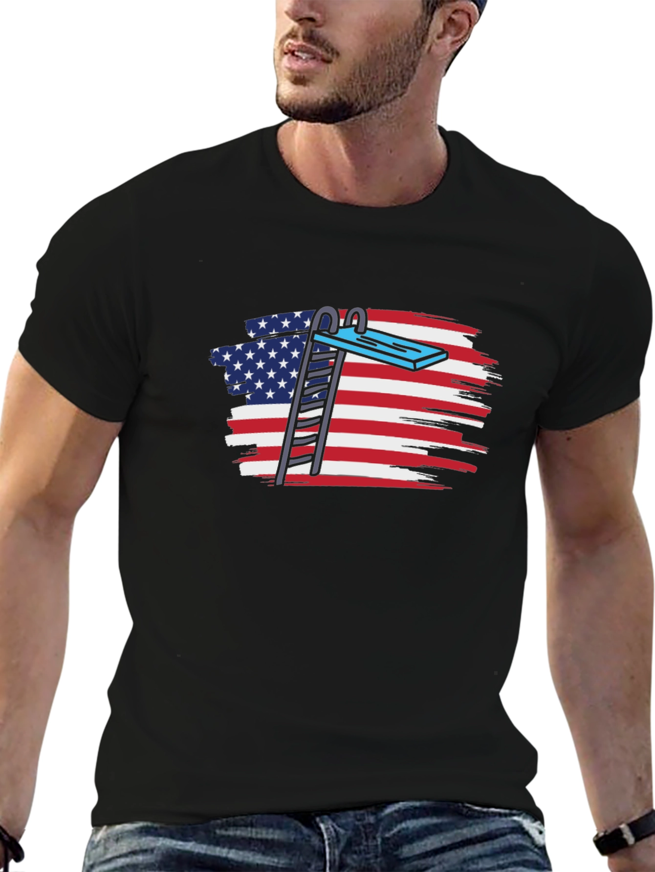 USA Diving Board Tee - Patriotic Summer Style