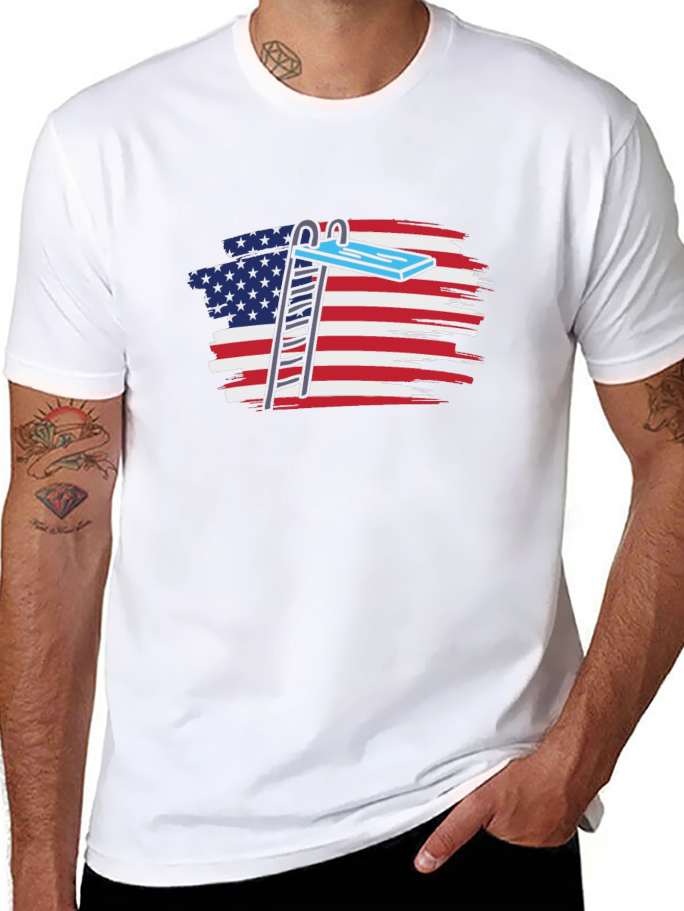 USA Diving Board Tee - Patriotic Summer Style