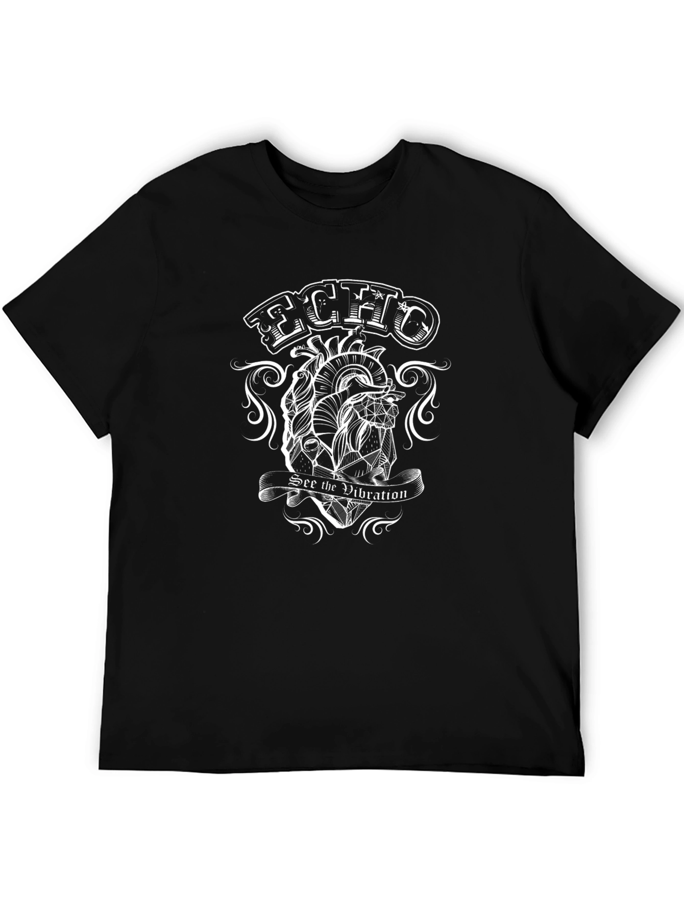 Echo Heart Vibration Graphic Print T-Shirt