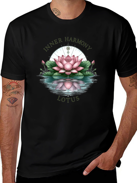 Inner Harmony Lotus Graphic Tee - Relaxed Fit