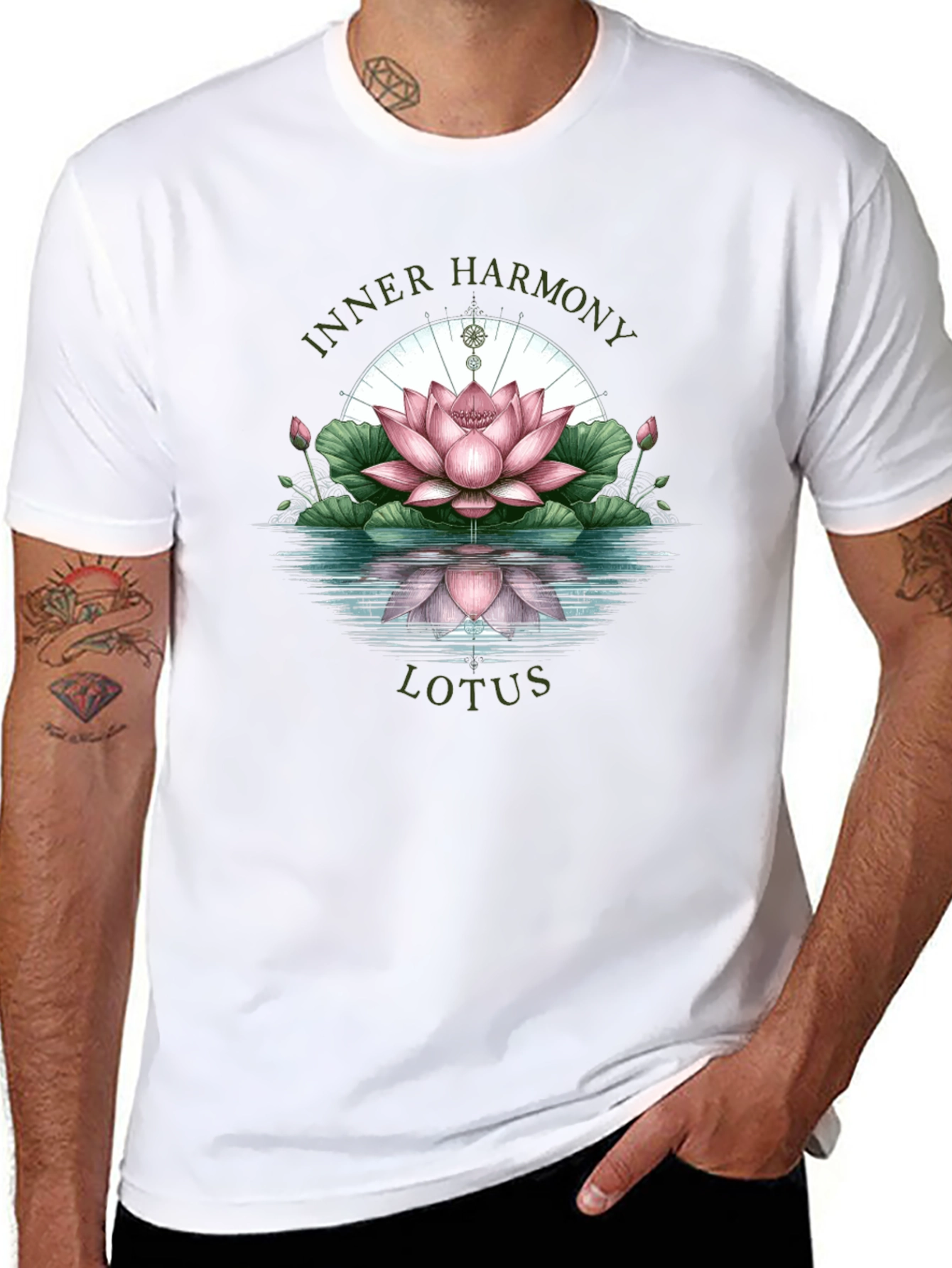 Inner Harmony Lotus Graphic Tee - Relaxed Fit