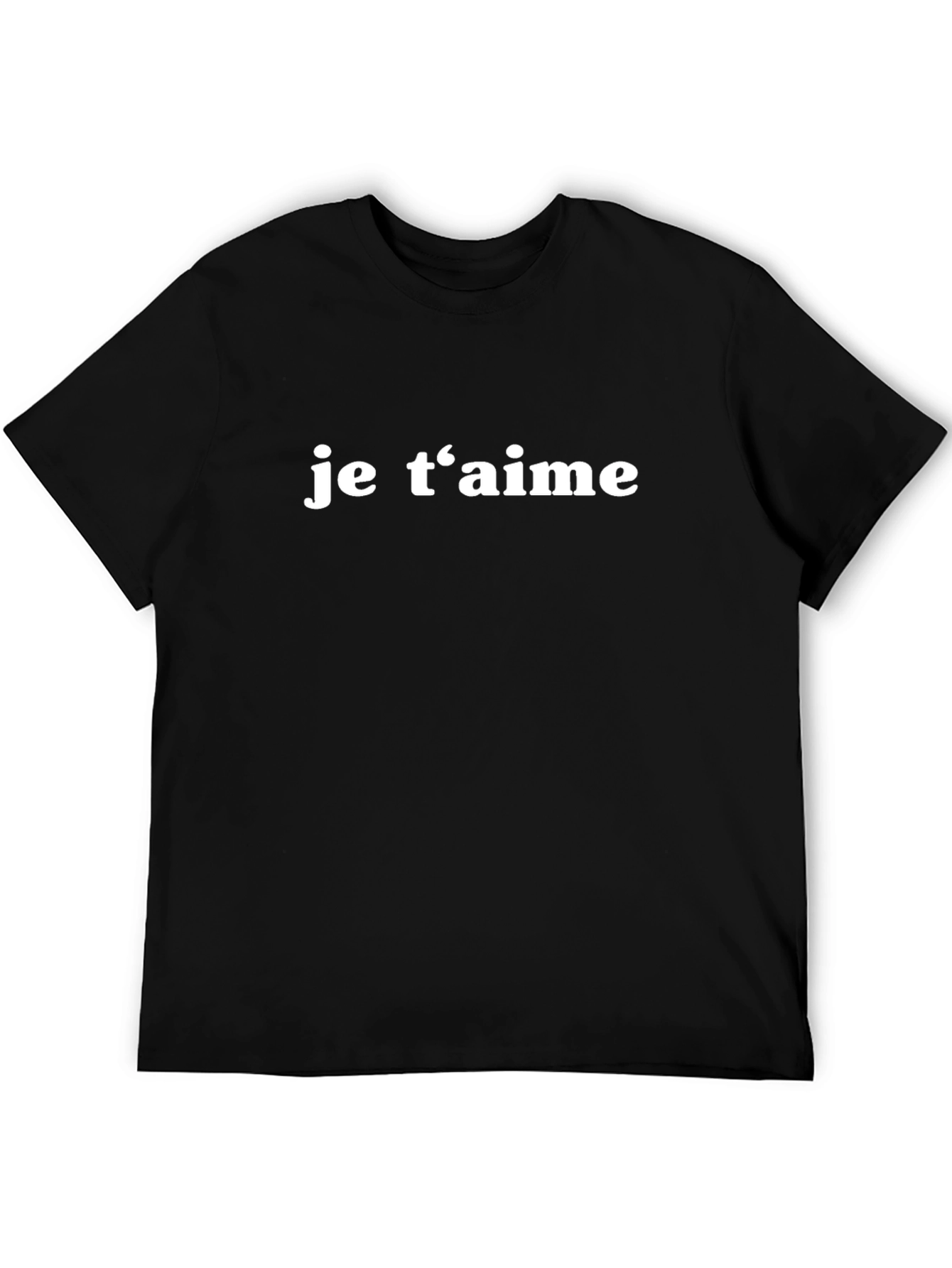Je Taime Graphic Tee - Black T-Shirt