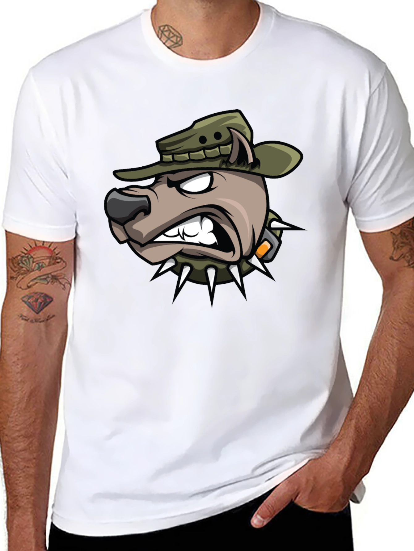 Dog Cartoon Graphic T-Shirt