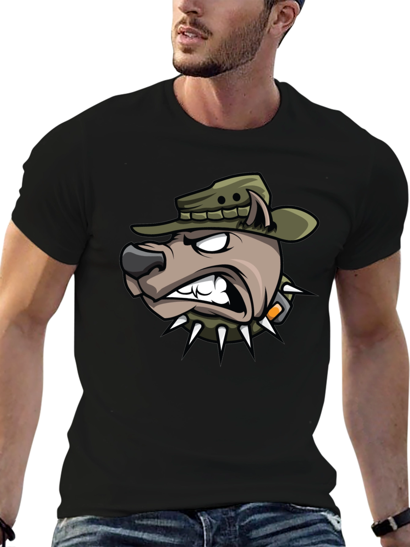 Dog Cartoon Graphic T-Shirt