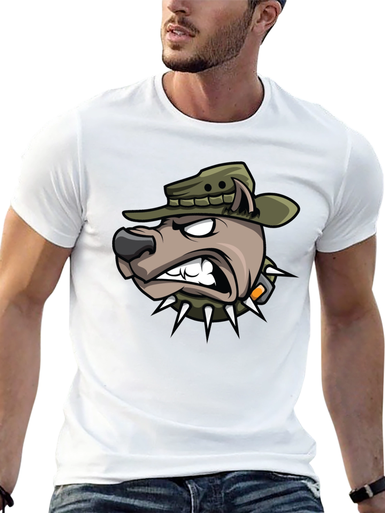 Dog Cartoon Graphic T-Shirt