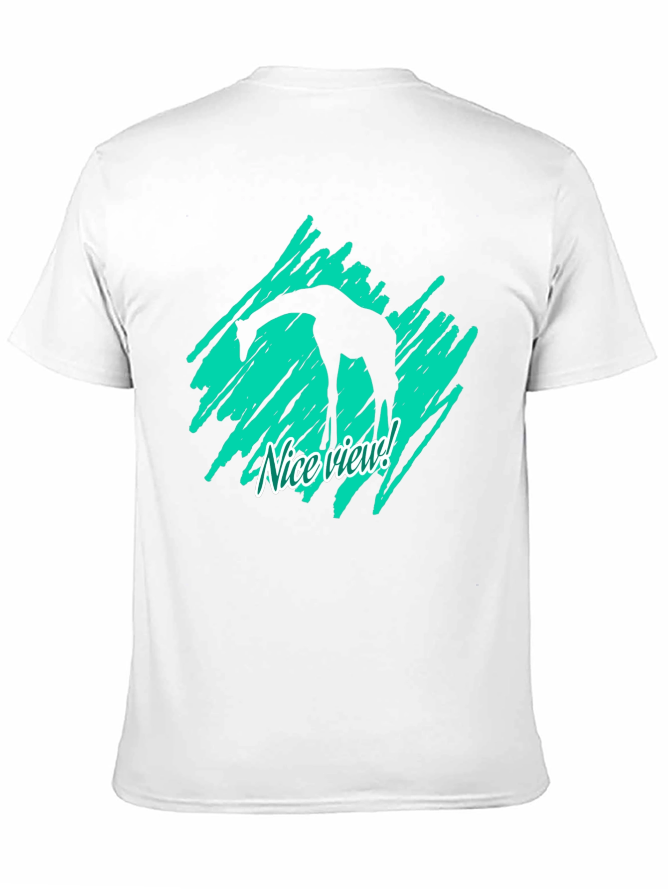 Giraffe Nice View Graphic Tee - Black Cotton Shirt