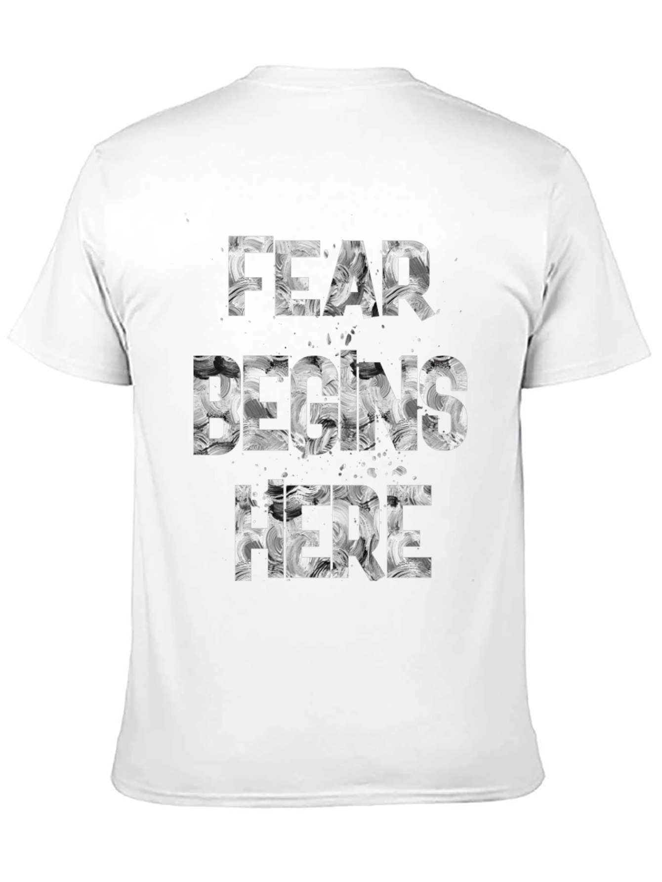 Fear Begins Here Graphic T-Shirt - Black