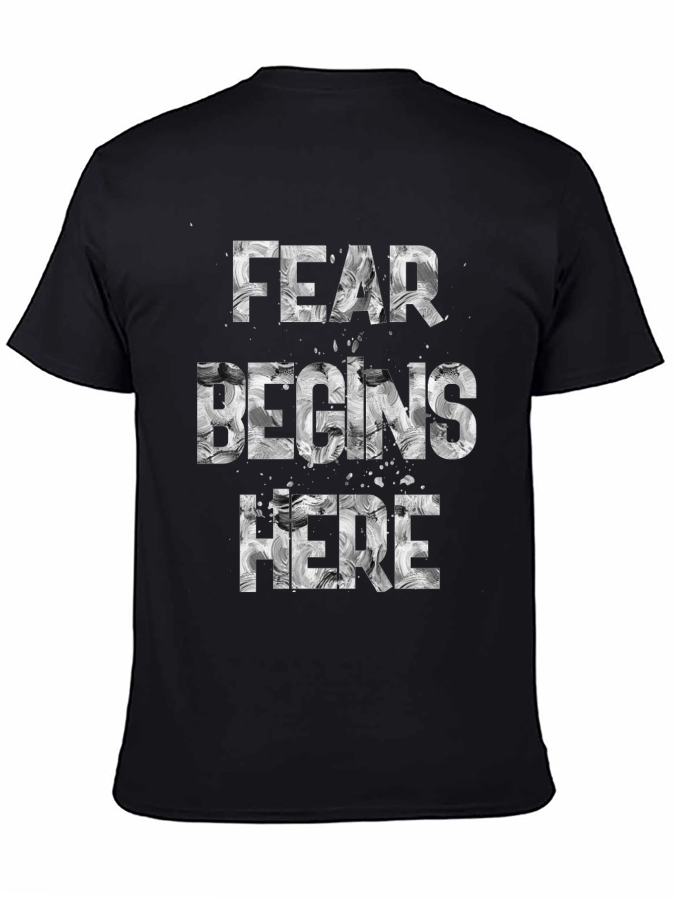 Fear Begins Here Graphic T-Shirt - Black