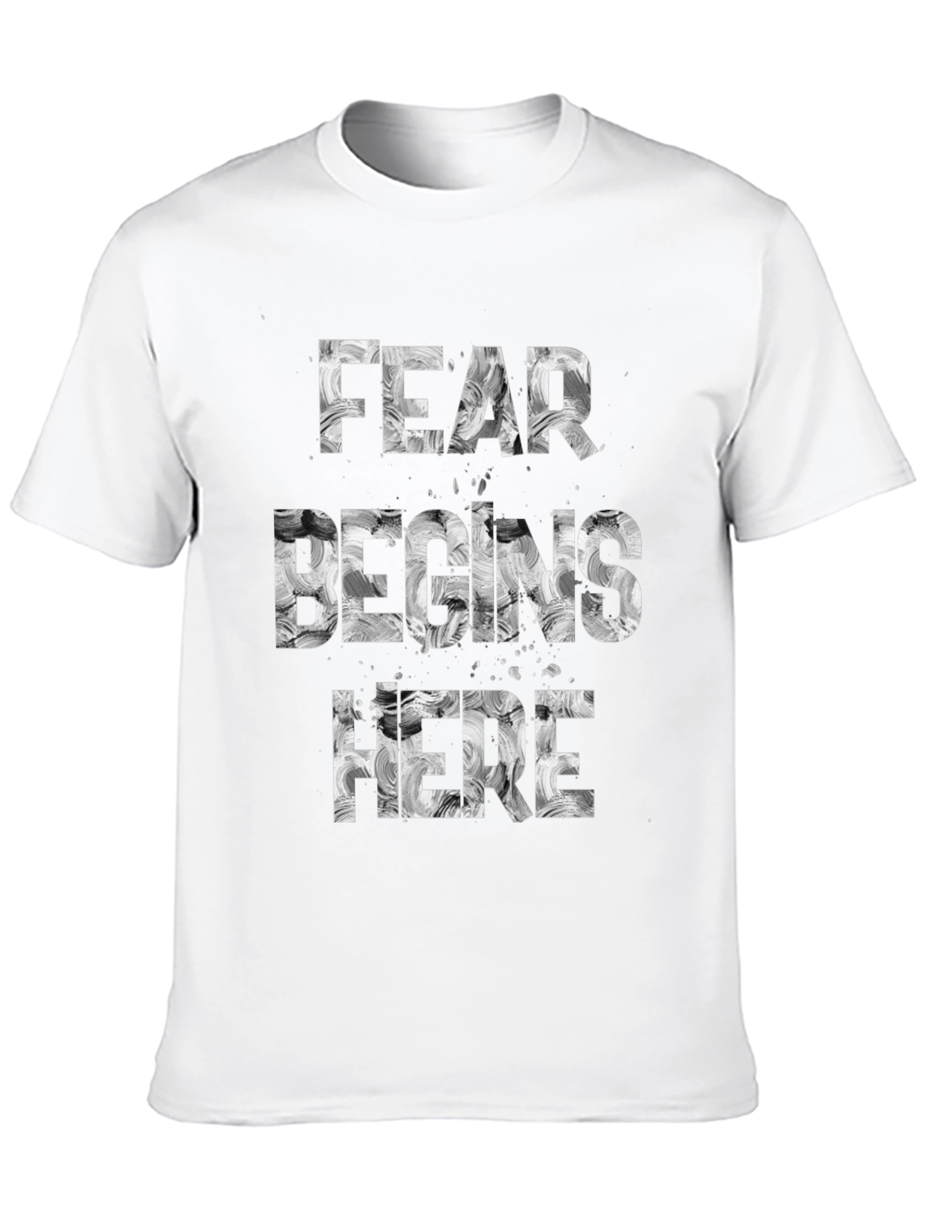 Fear Begins Here Graphic T-Shirt - Black