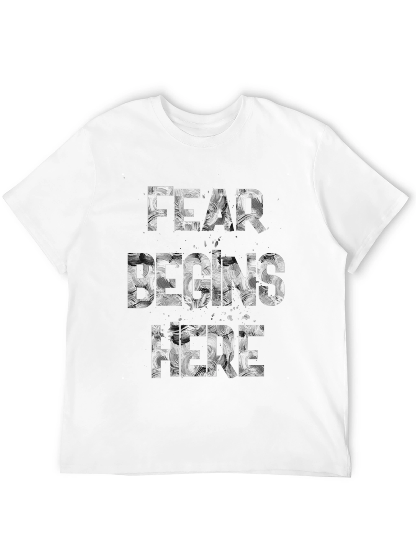 Fear Begins Here Graphic T-Shirt - Black
