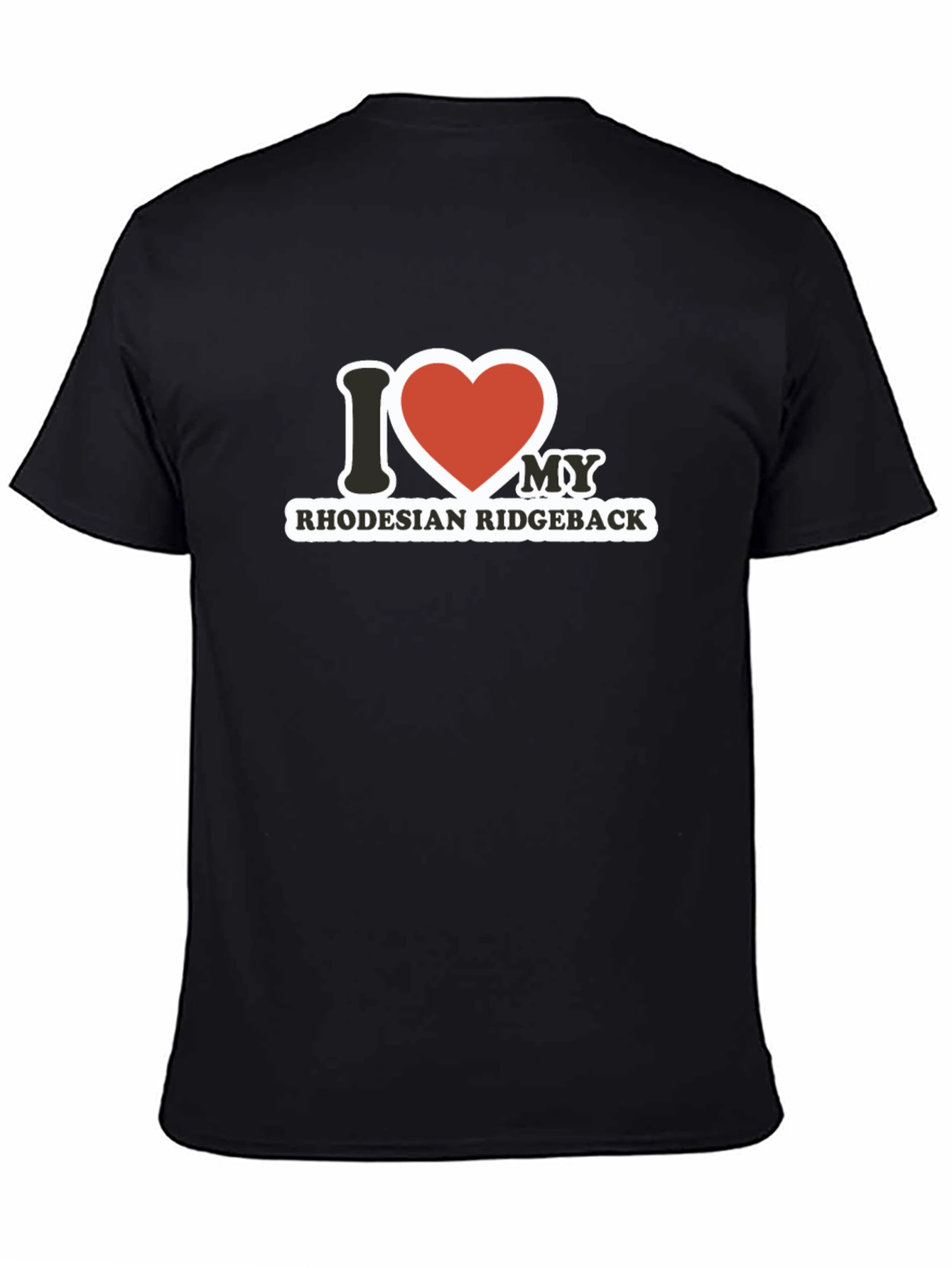 I Love My Rhodesian Ridgeback Black T-Shirt