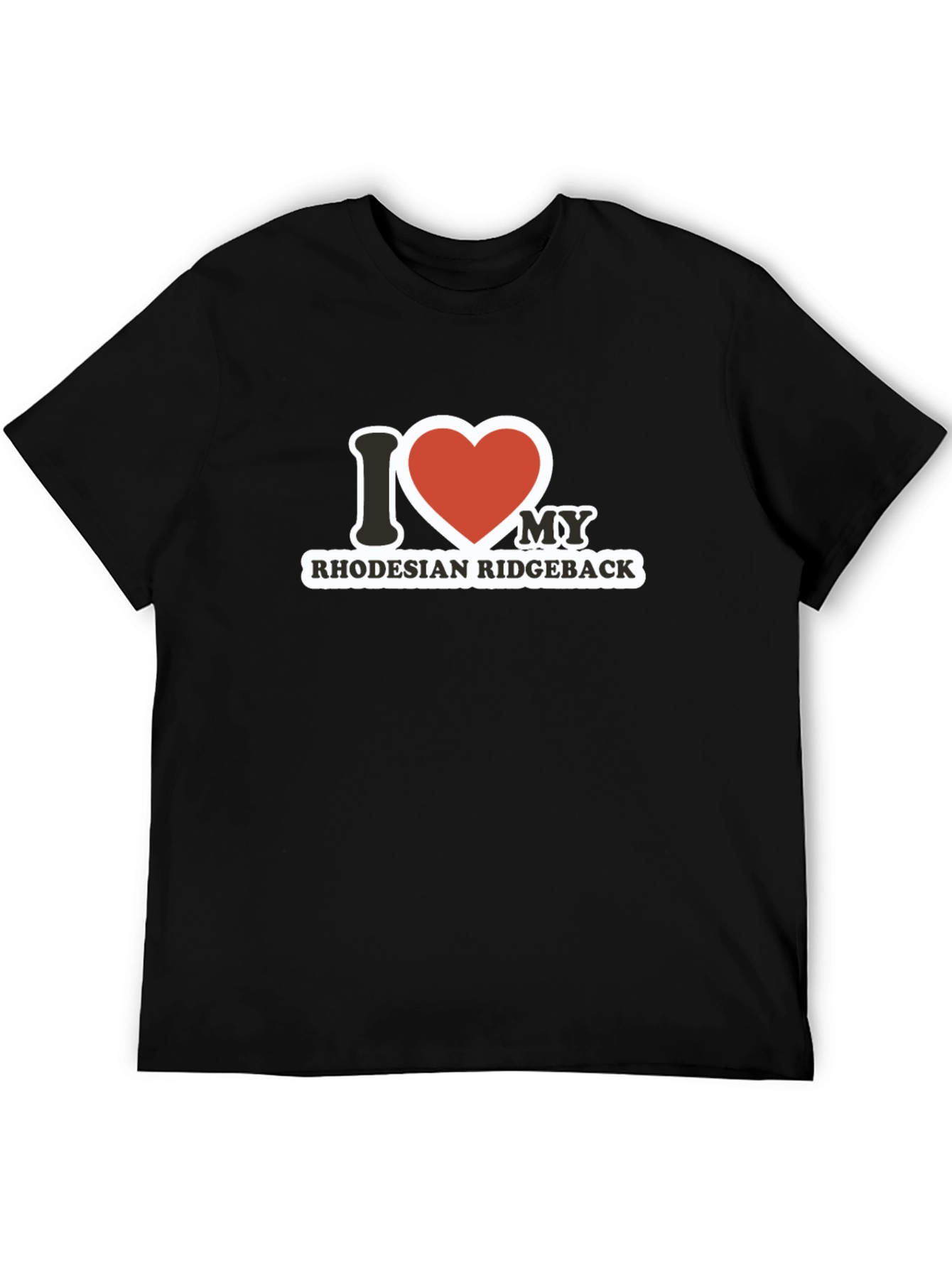 I Love My Rhodesian Ridgeback Black T-Shirt