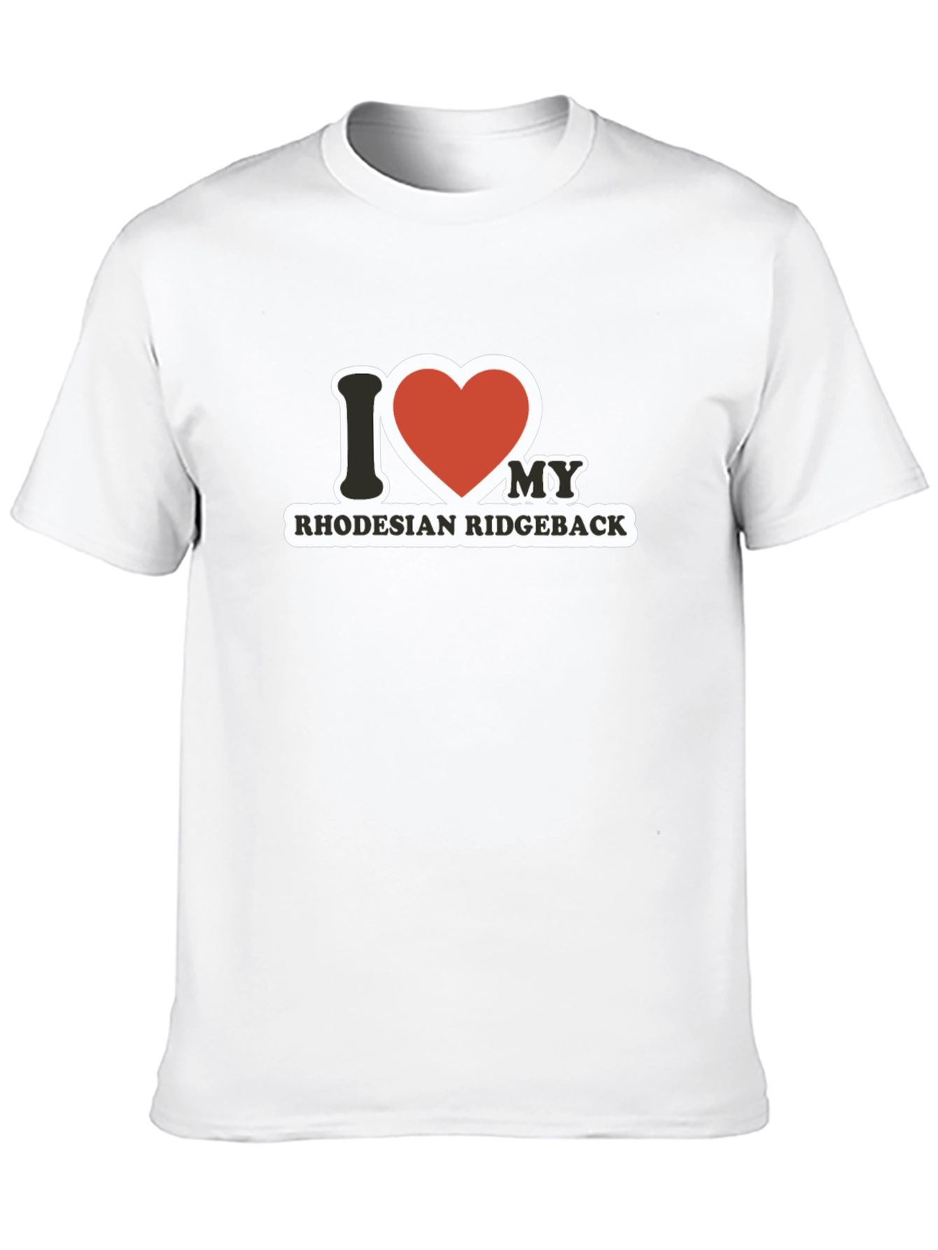 I Love My Rhodesian Ridgeback Black T-Shirt