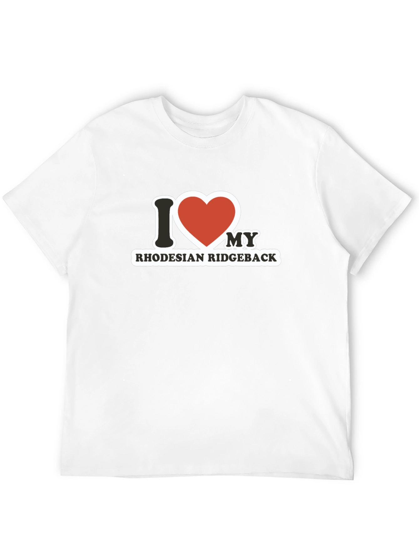 I Love My Rhodesian Ridgeback Black T-Shirt