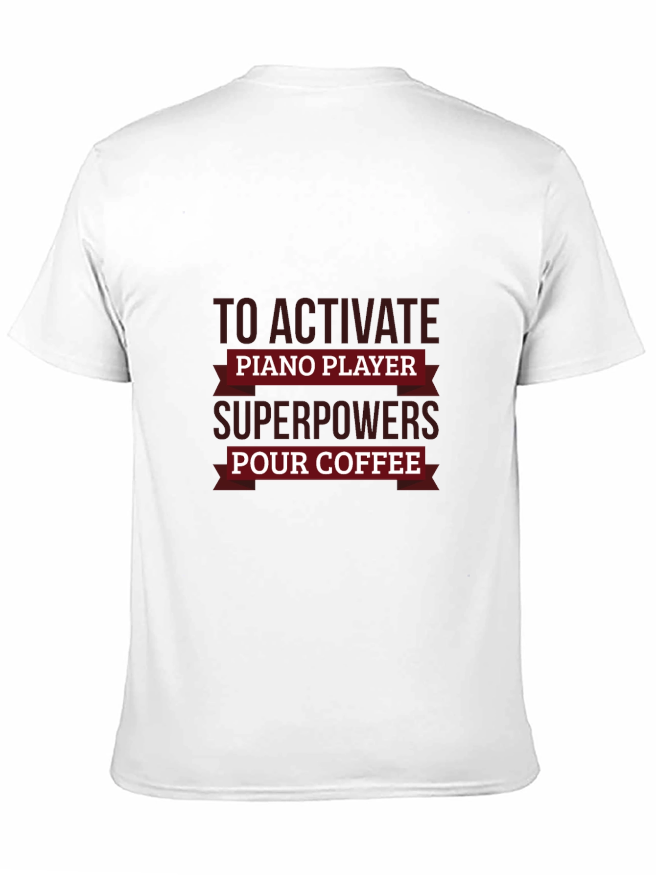 Piano Player Superpowers Coffee Black T-Shirt
