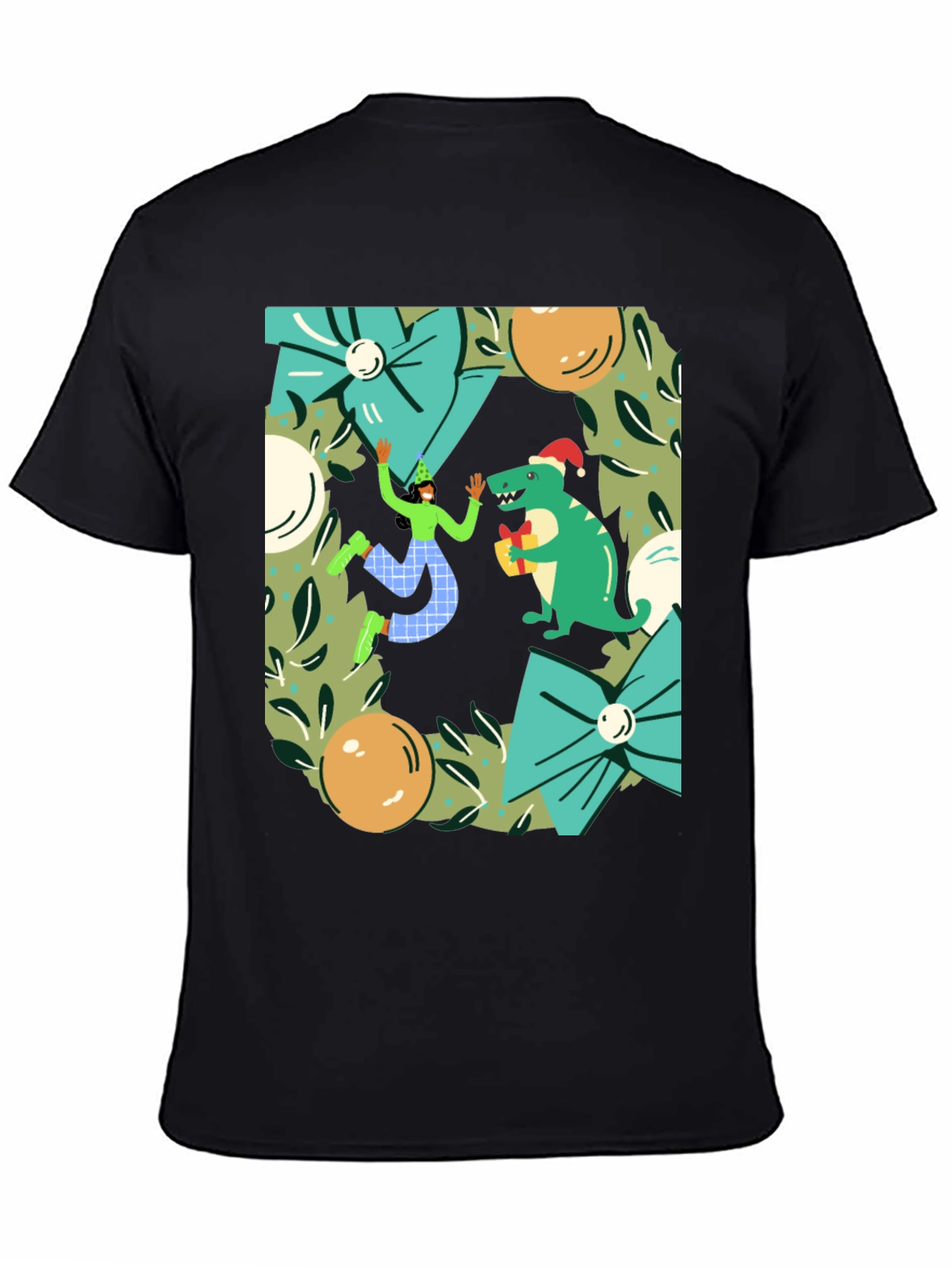Festive Dinosaur Christmas T-Shirt