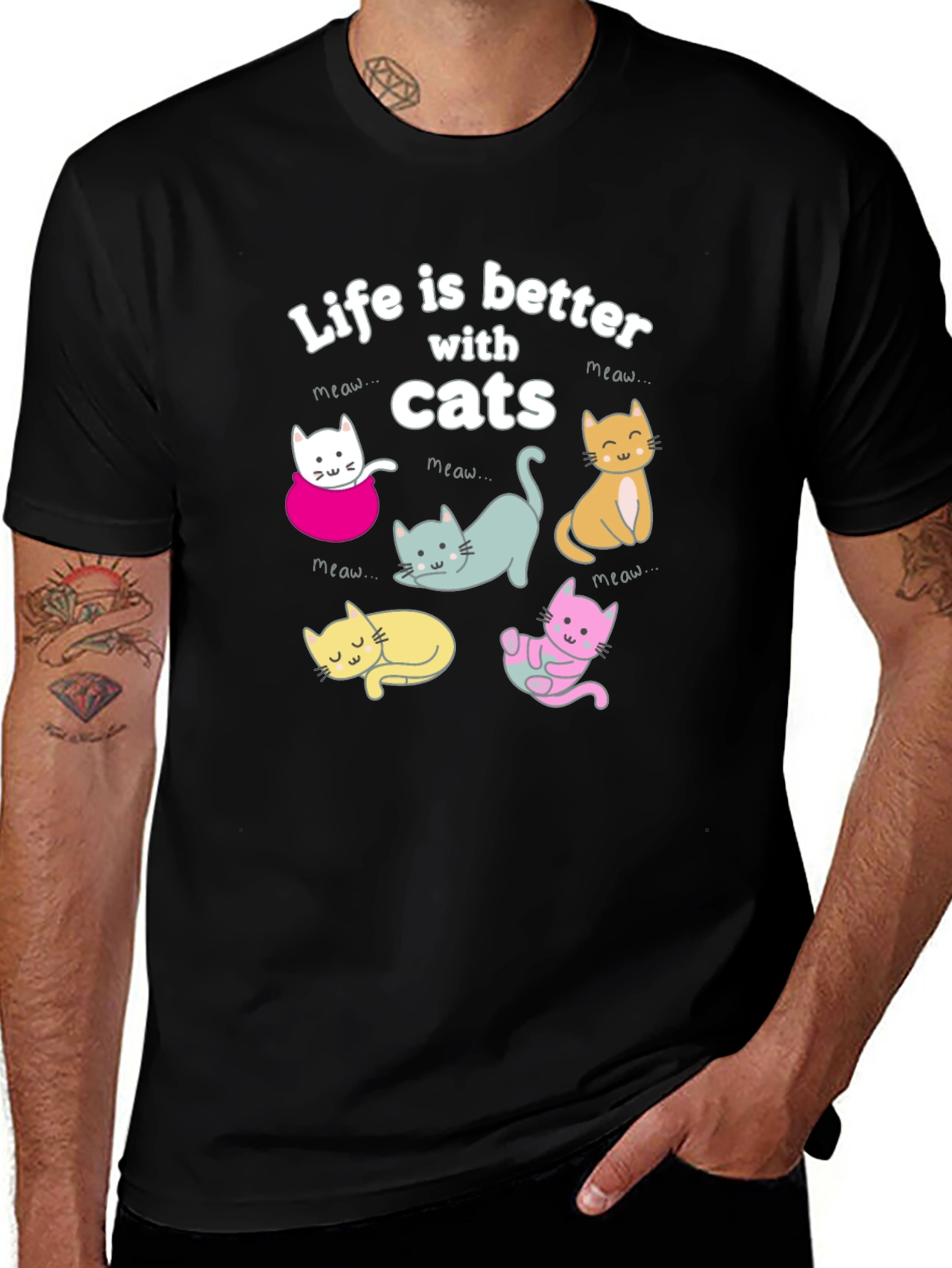 Life is Better with Cats T-Shirt