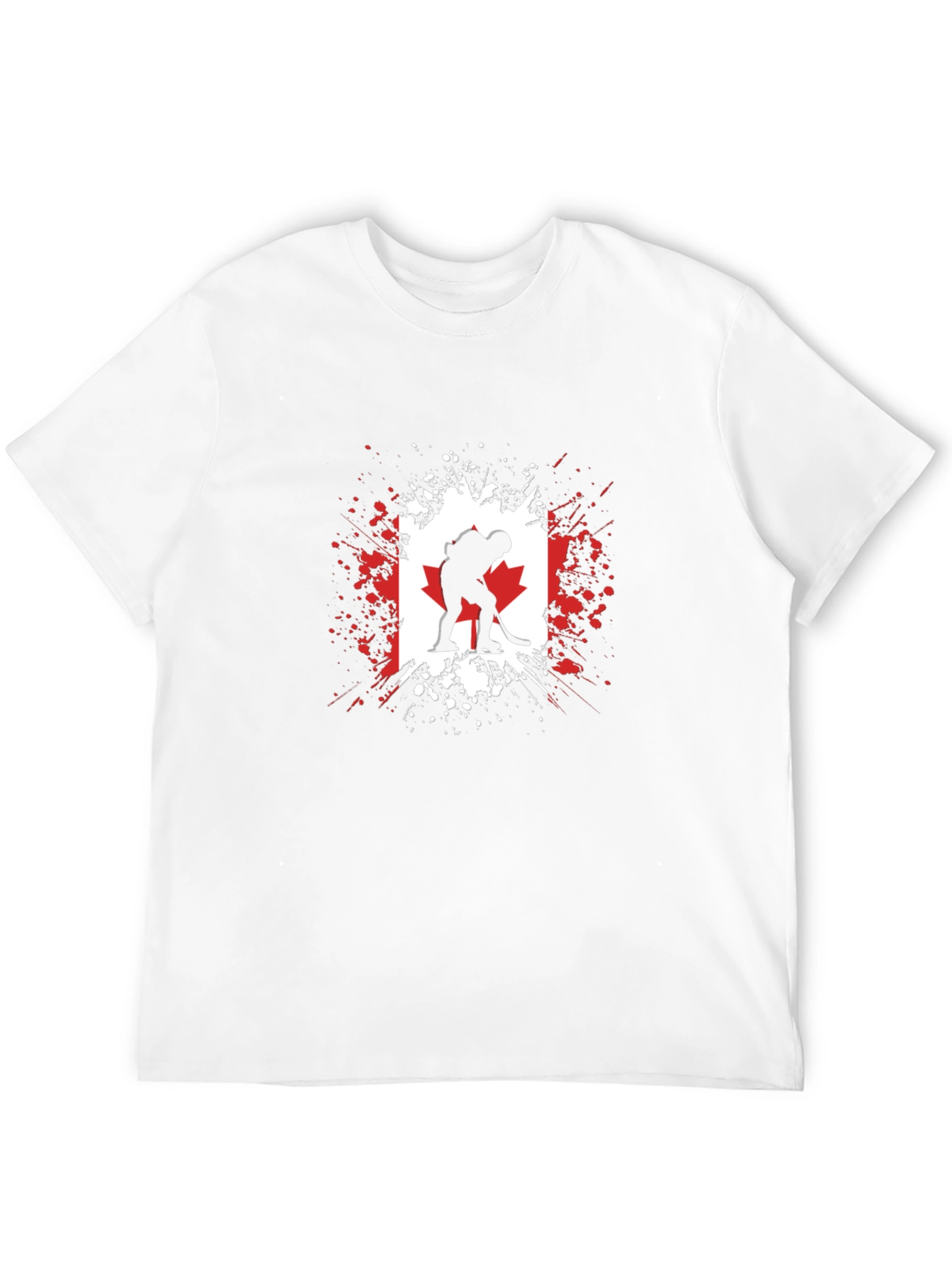 Canada Hockey Flag Graphic T-Shirt - Black