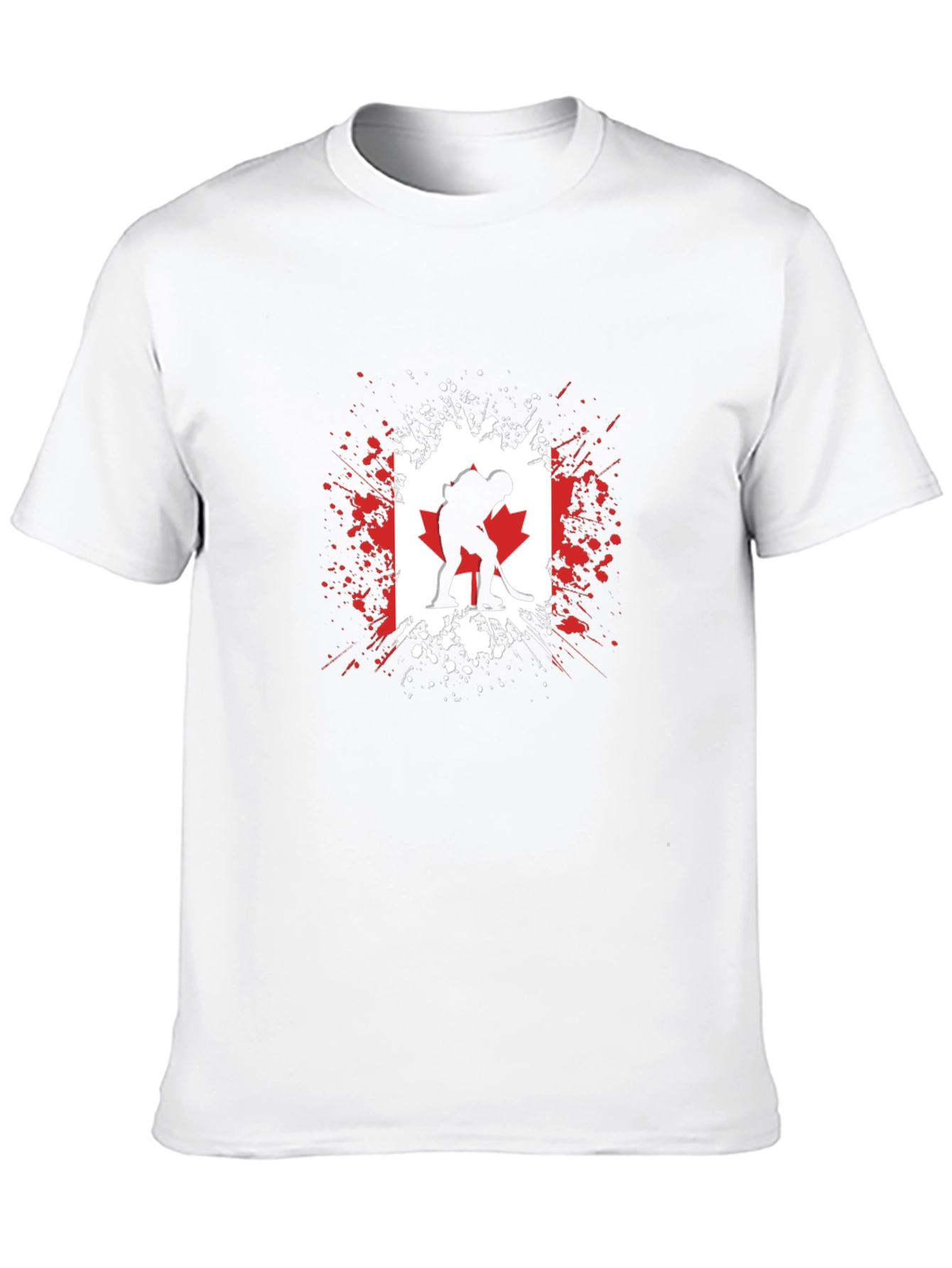 Canada Hockey Flag Graphic T-Shirt - Black