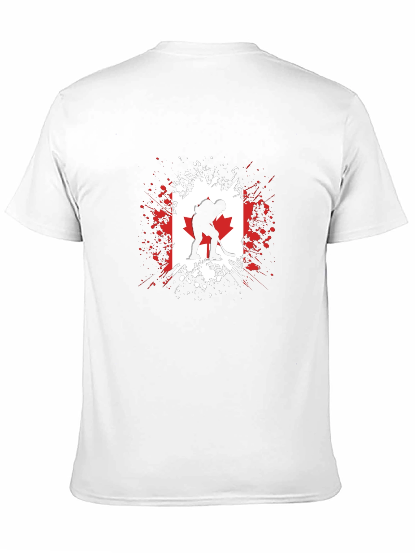 Canada Hockey Flag Graphic T-Shirt - Black
