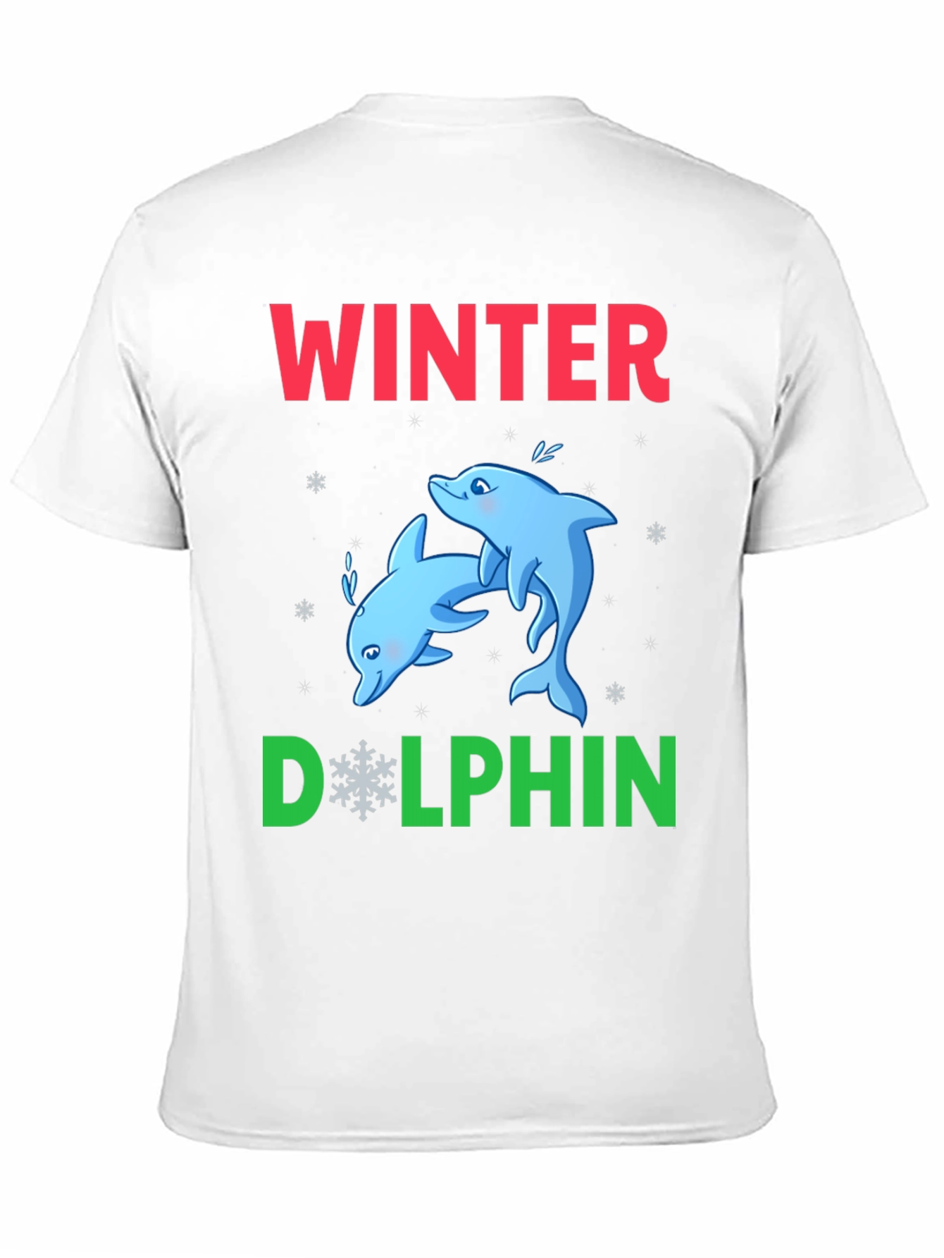 Winter Dolphin Graphic T-Shirt