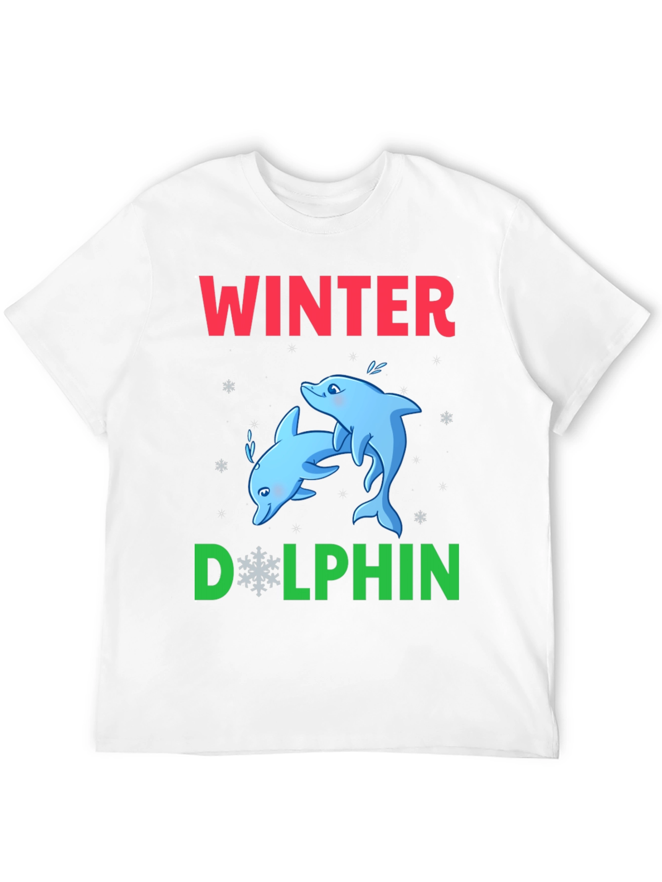 Winter Dolphin Graphic T-Shirt
