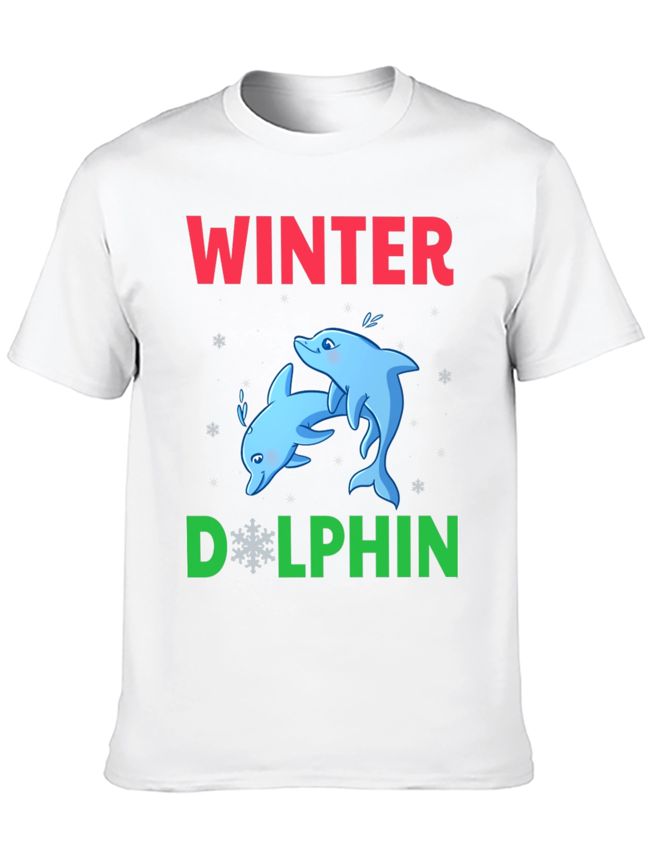 Winter Dolphin Graphic T-Shirt