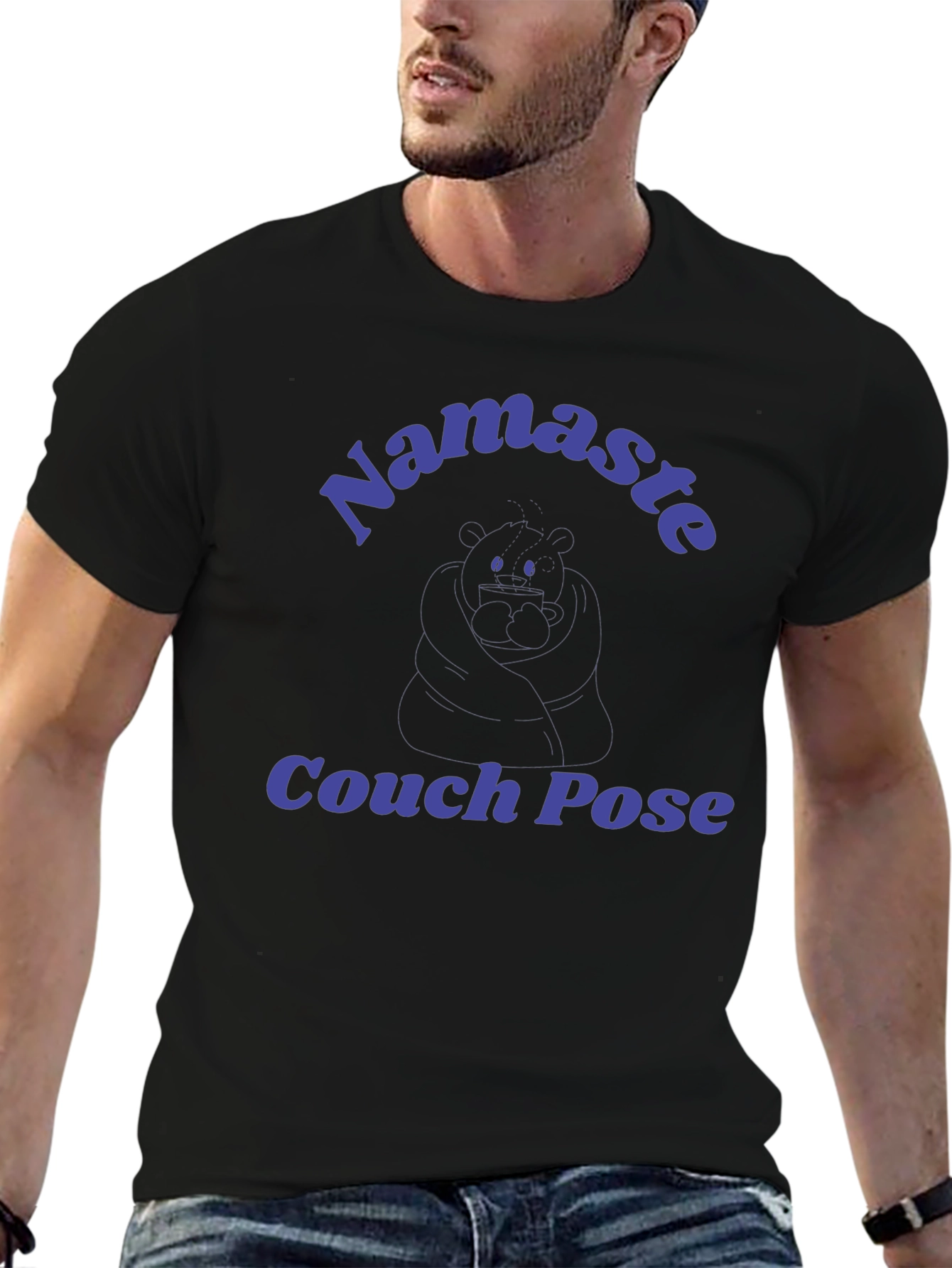 Namaste Couch Pose Graphic Tee - Relax in Style