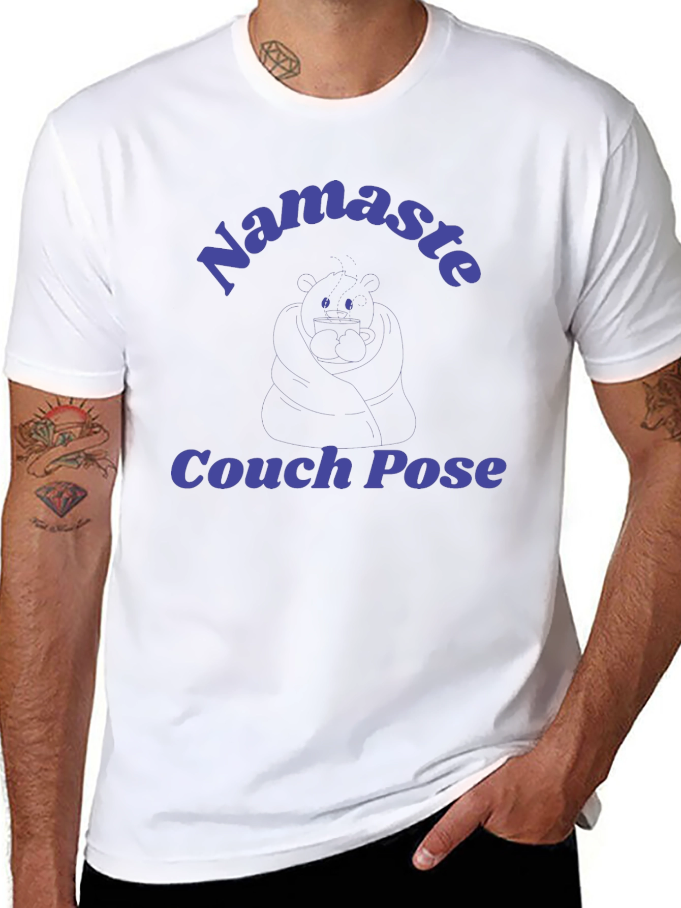 Namaste Couch Pose Graphic Tee - Relax in Style