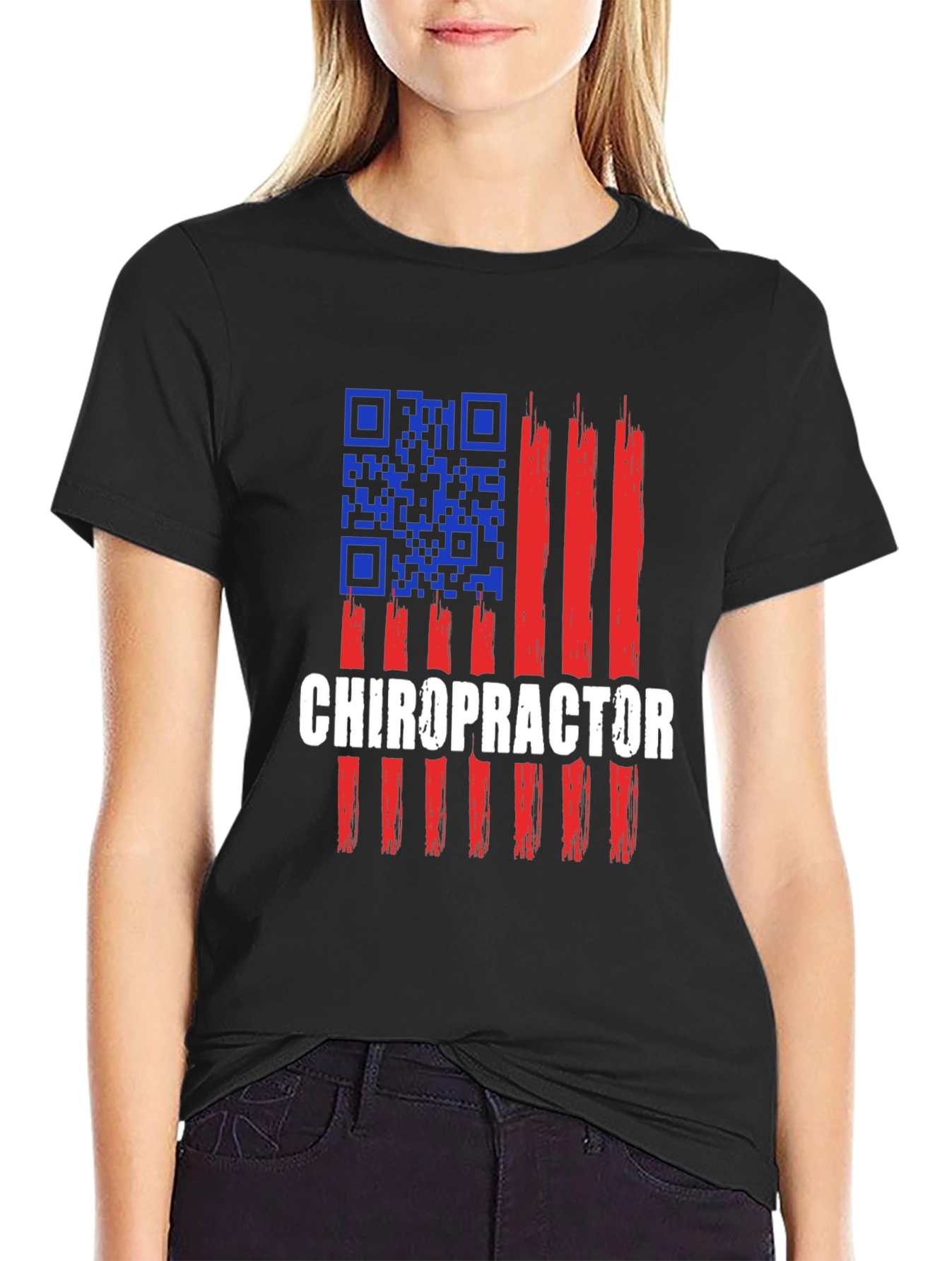 Chiropractor American Flag T-Shirt