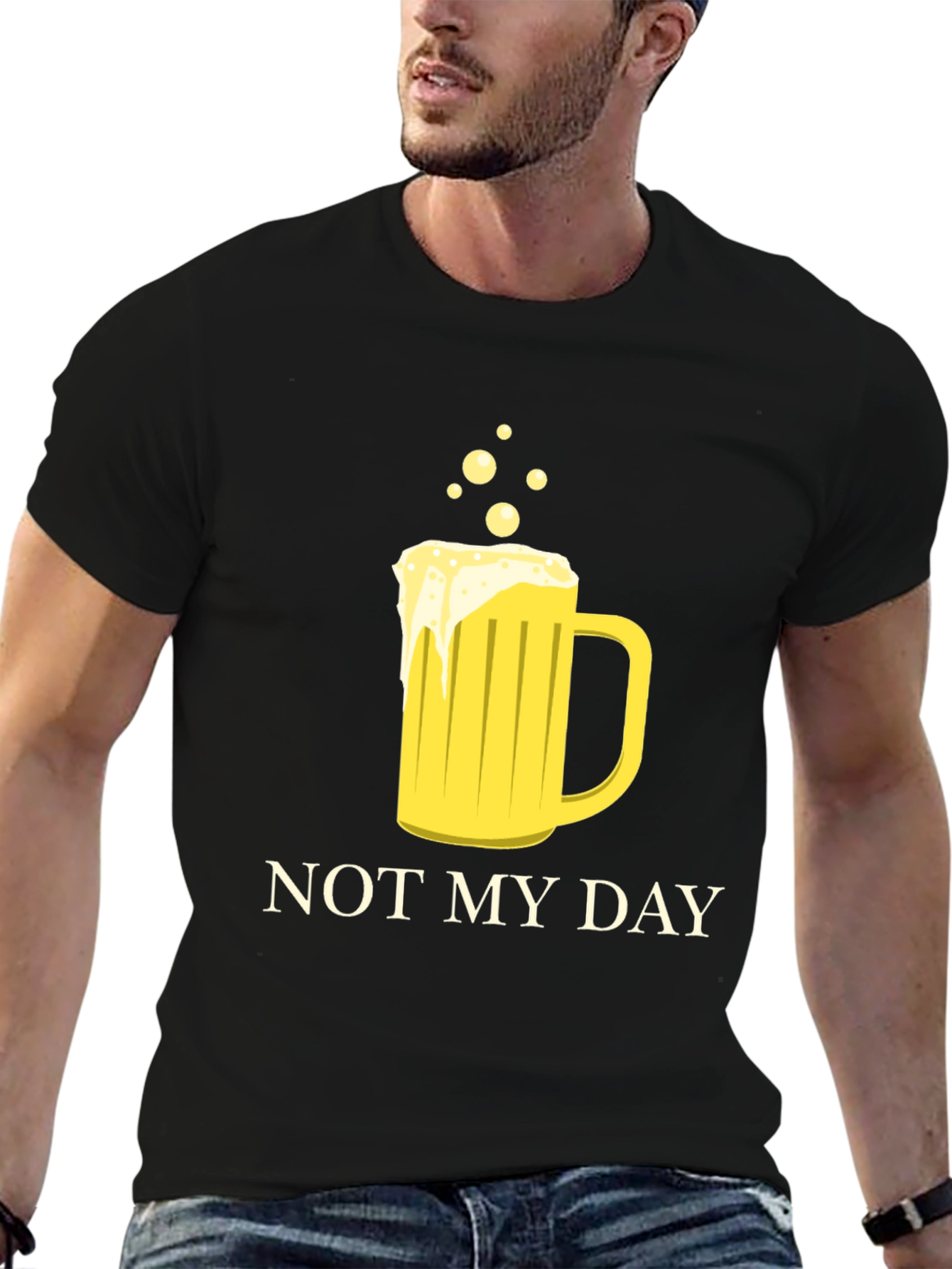 Not My Day Beer Mug Graphic T-Shirt