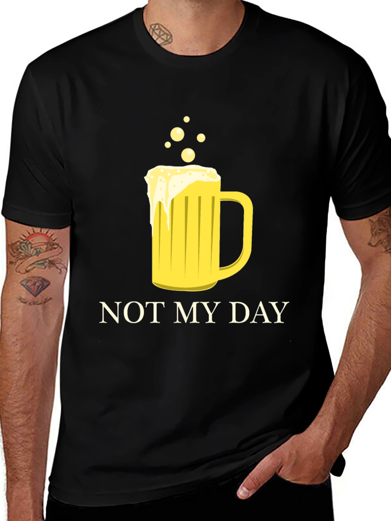Not My Day Beer Mug Graphic T-Shirt