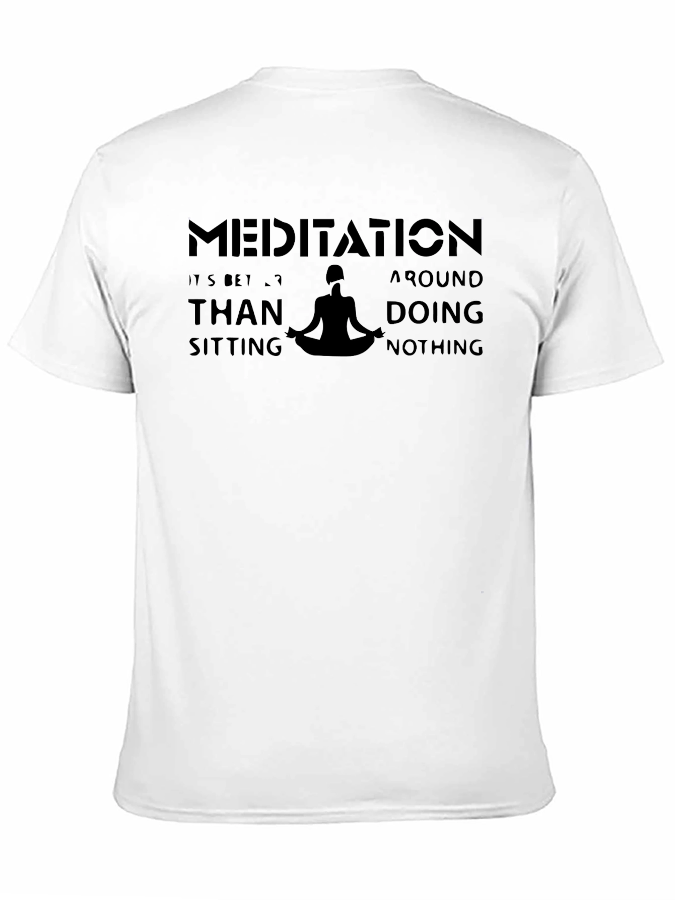 Meditate T-Shirt - Black Graphic Tee for Men