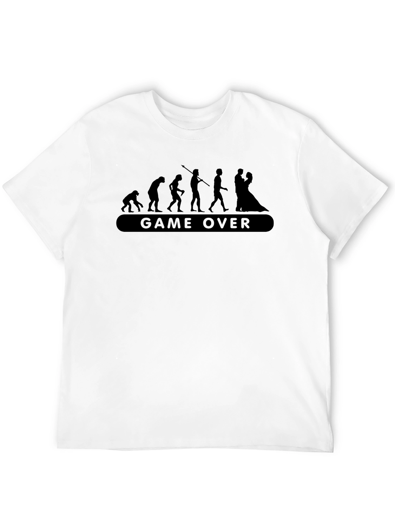 Game Over Evolution Funny Black T-Shirt