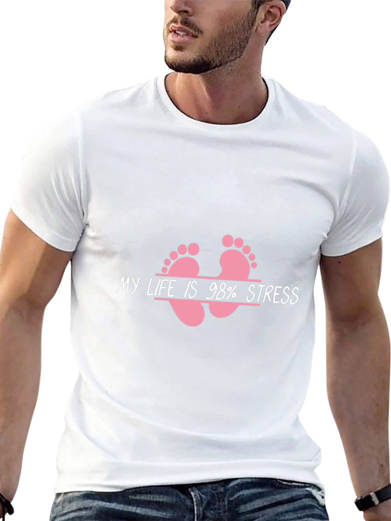 Funny My Life is 98% Stress Graphic Tee