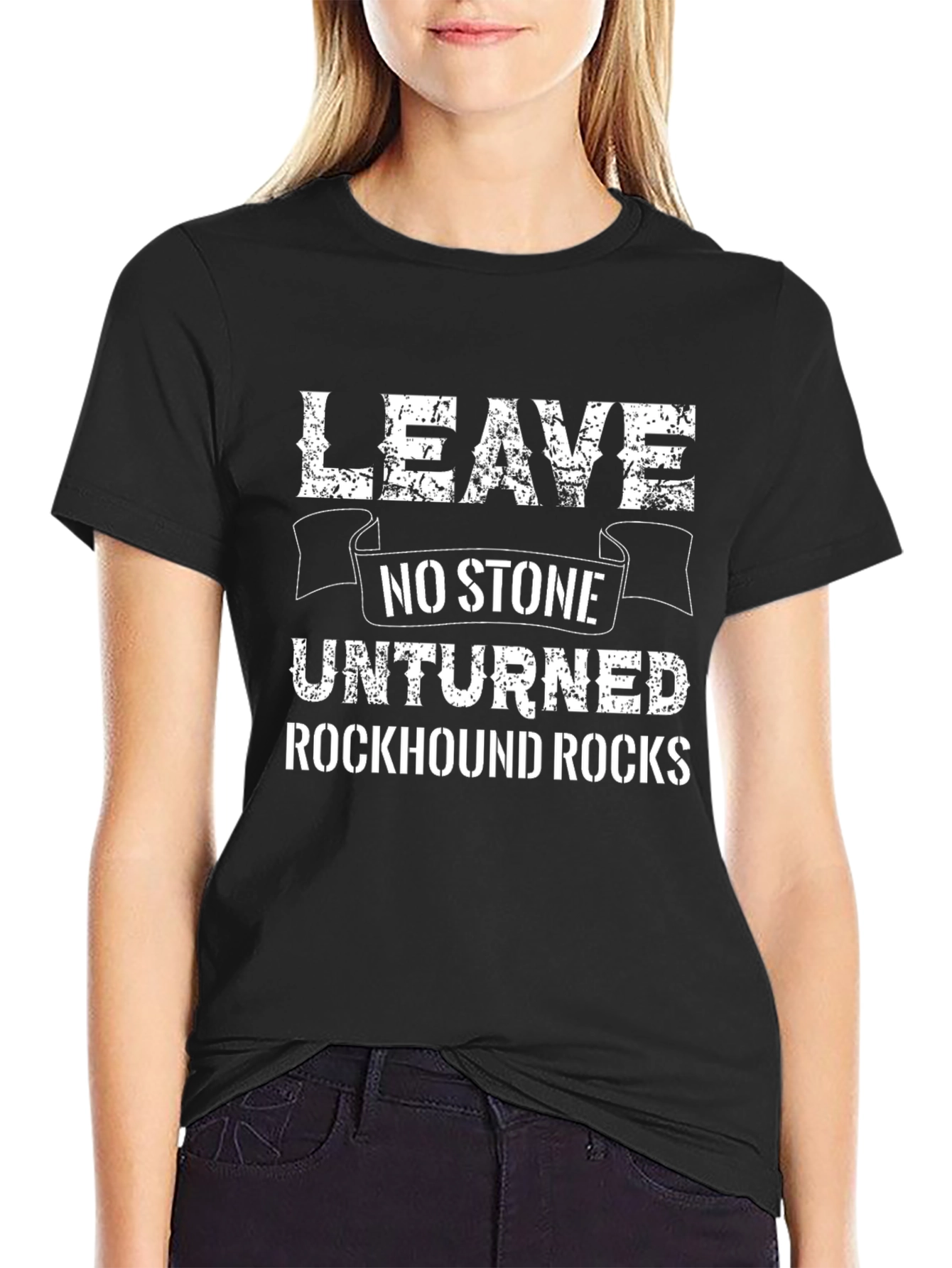 Leave No Stone Unturned Rockhound Rocks Graphic Tee