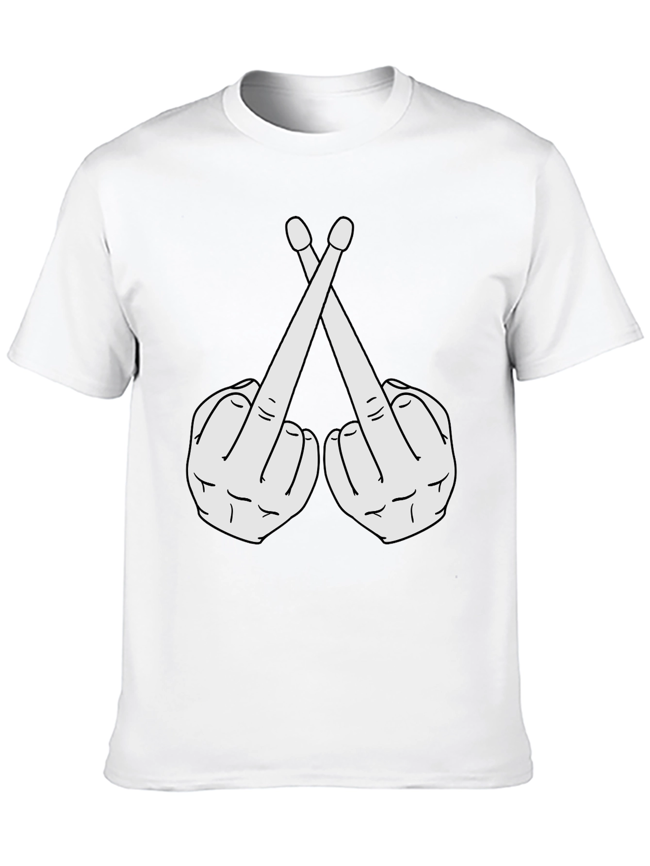 Drummer Attitude Tee - Crossed Finger Sticks