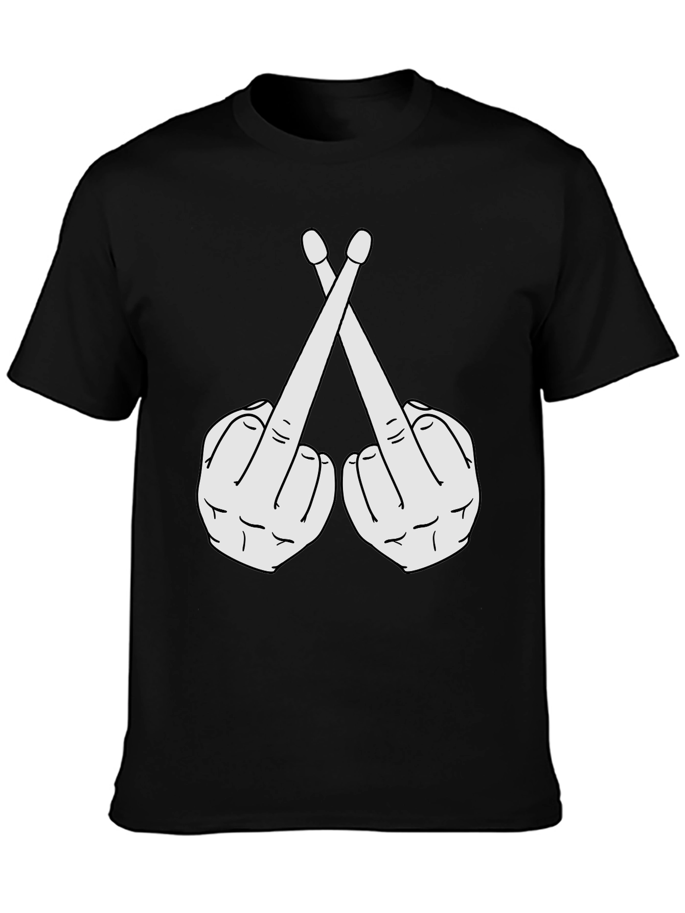 Drummer Attitude Tee - Crossed Finger Sticks