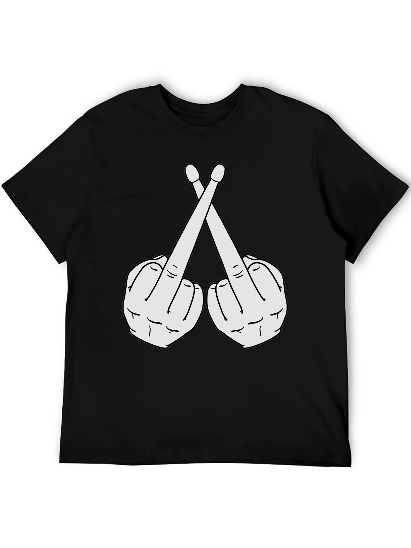 Drummer Attitude Tee - Crossed Finger Sticks