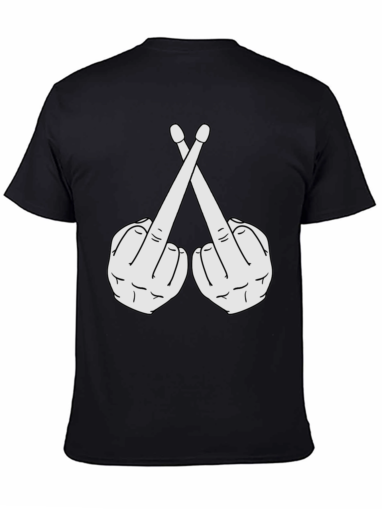 Drummer Attitude Tee - Crossed Finger Sticks