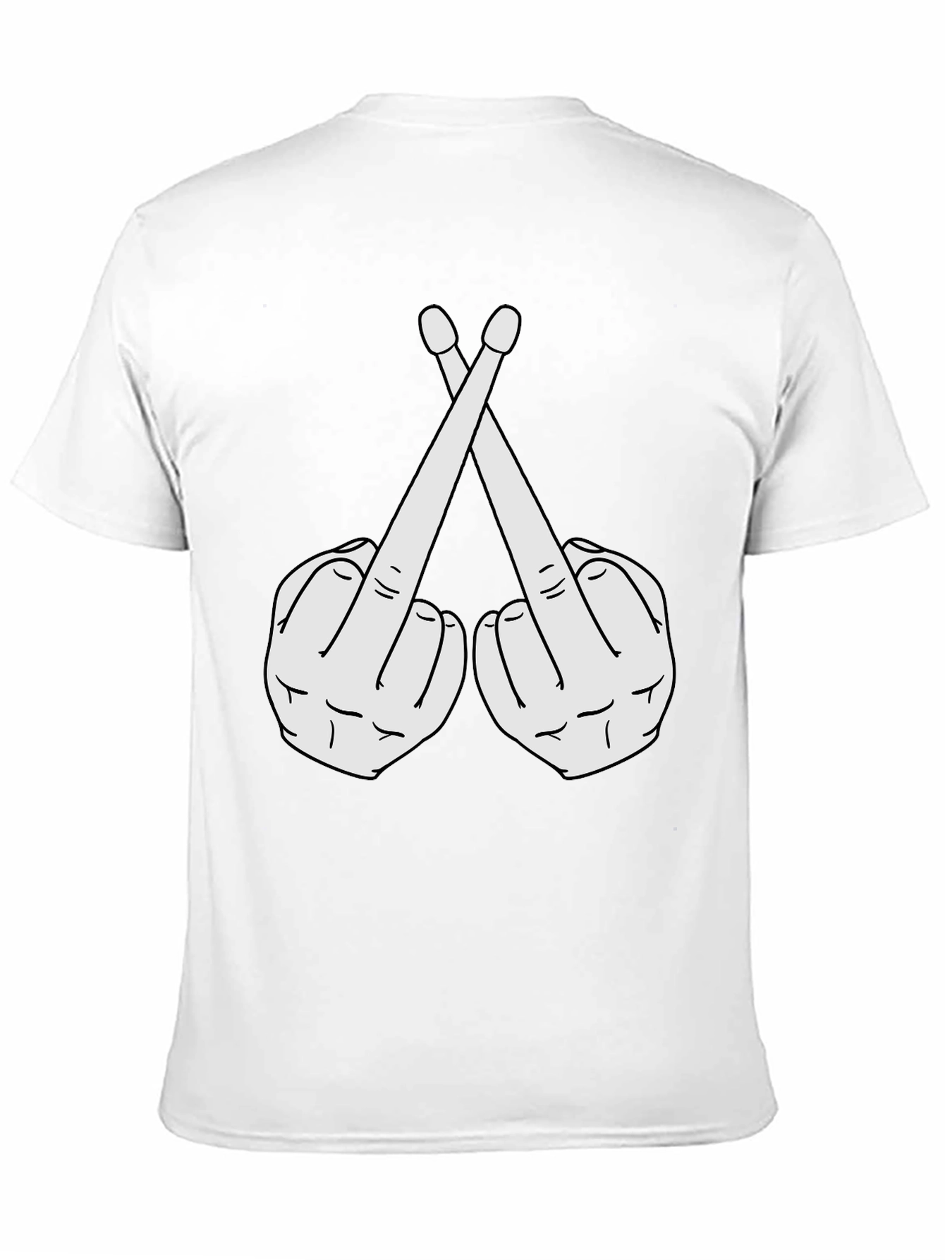 Drummer Attitude Tee - Crossed Finger Sticks