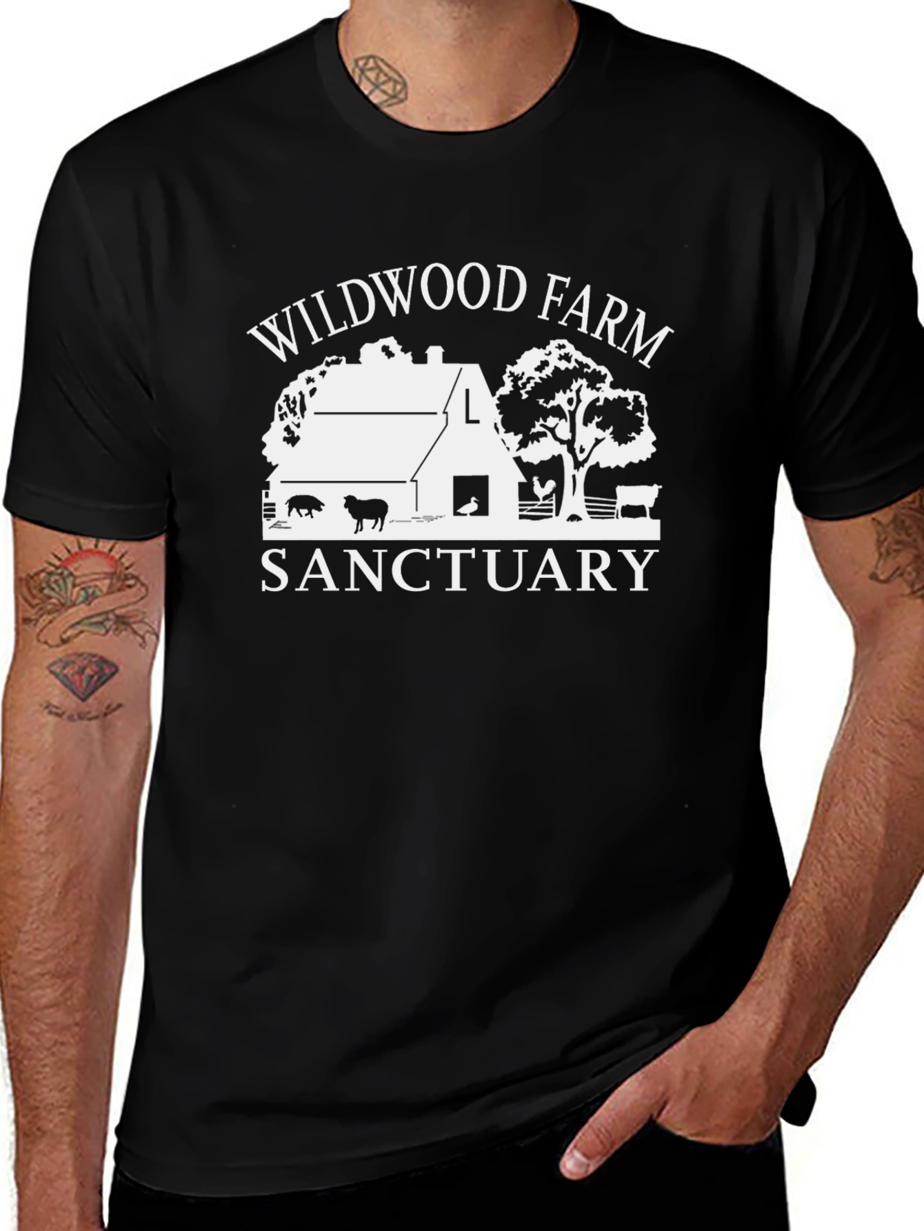 Wildwood Farm Sanctuary Black T-Shirt