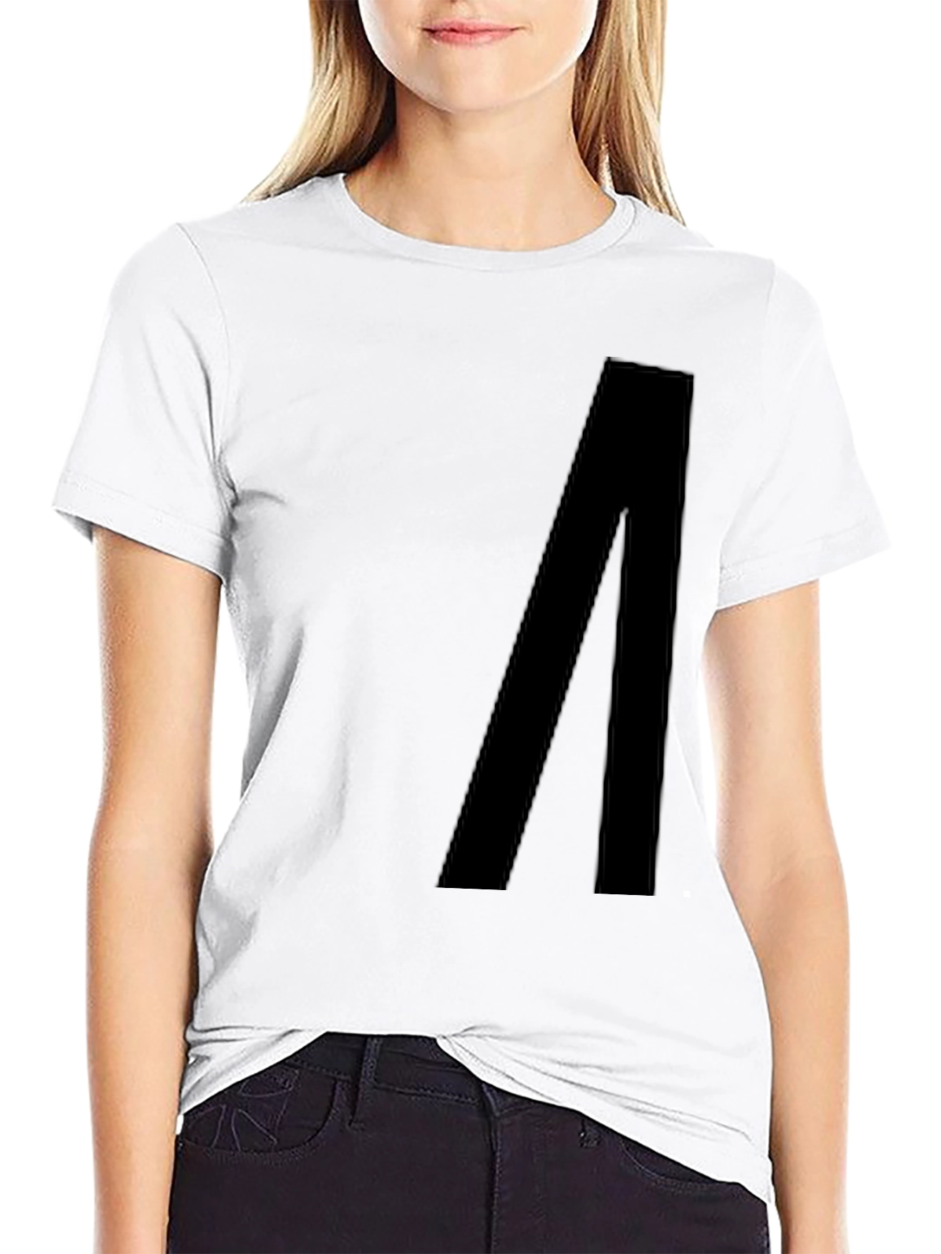 Minimalist Black T-Shirt with Bold Graphic Design