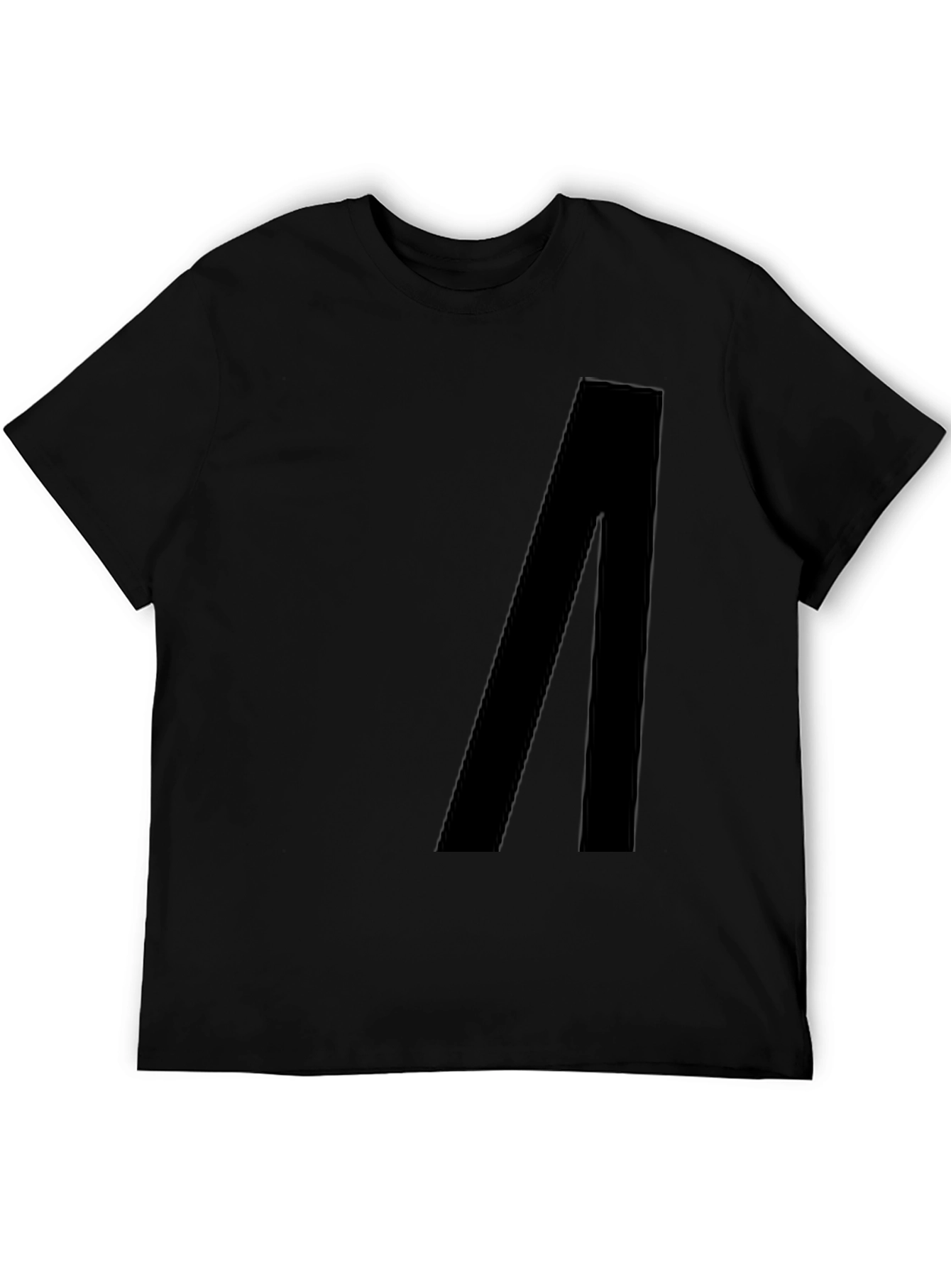 Minimalist Black T-Shirt with Bold Graphic Design