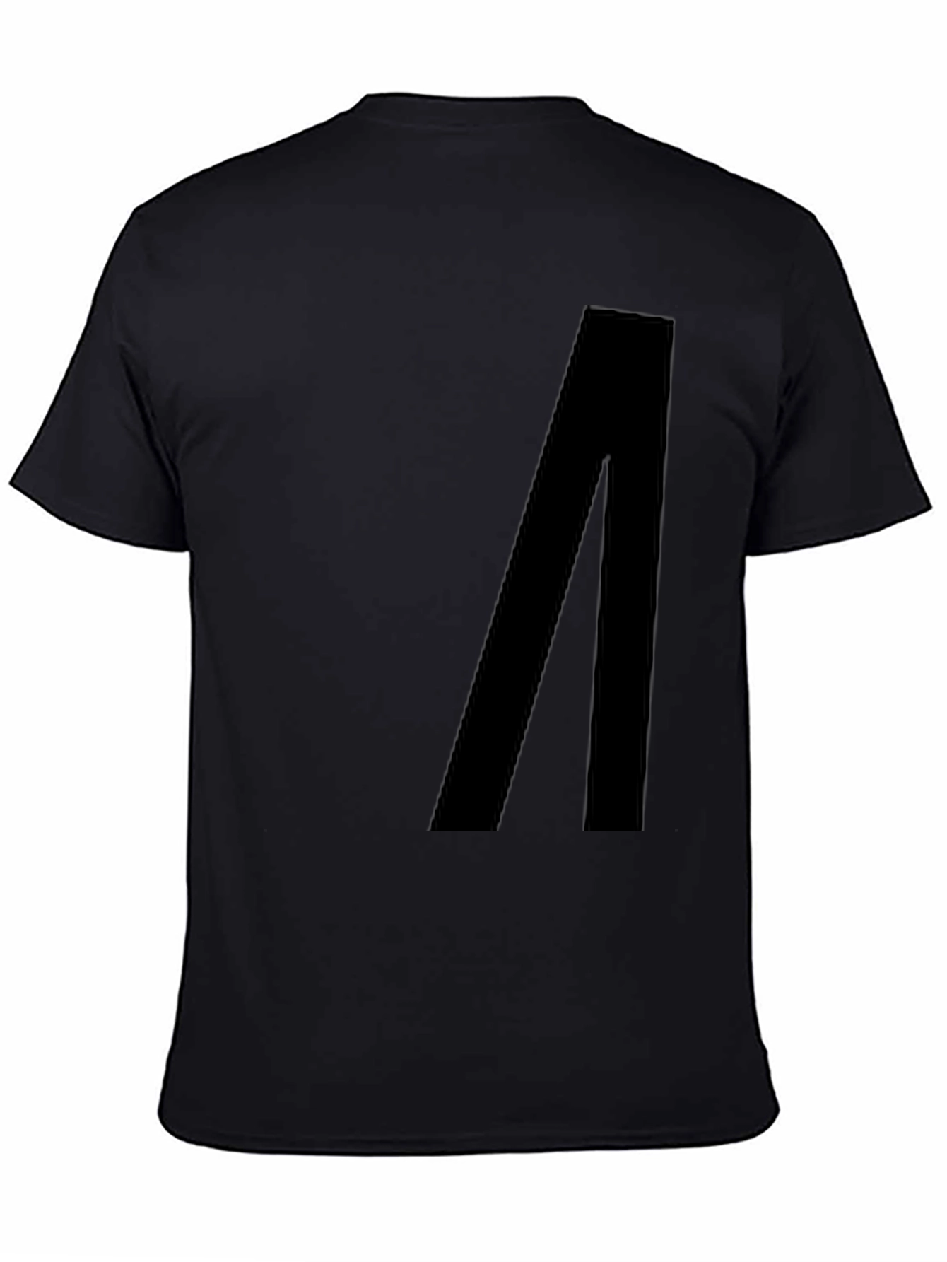 Minimalist Black T-Shirt with Bold Graphic Design