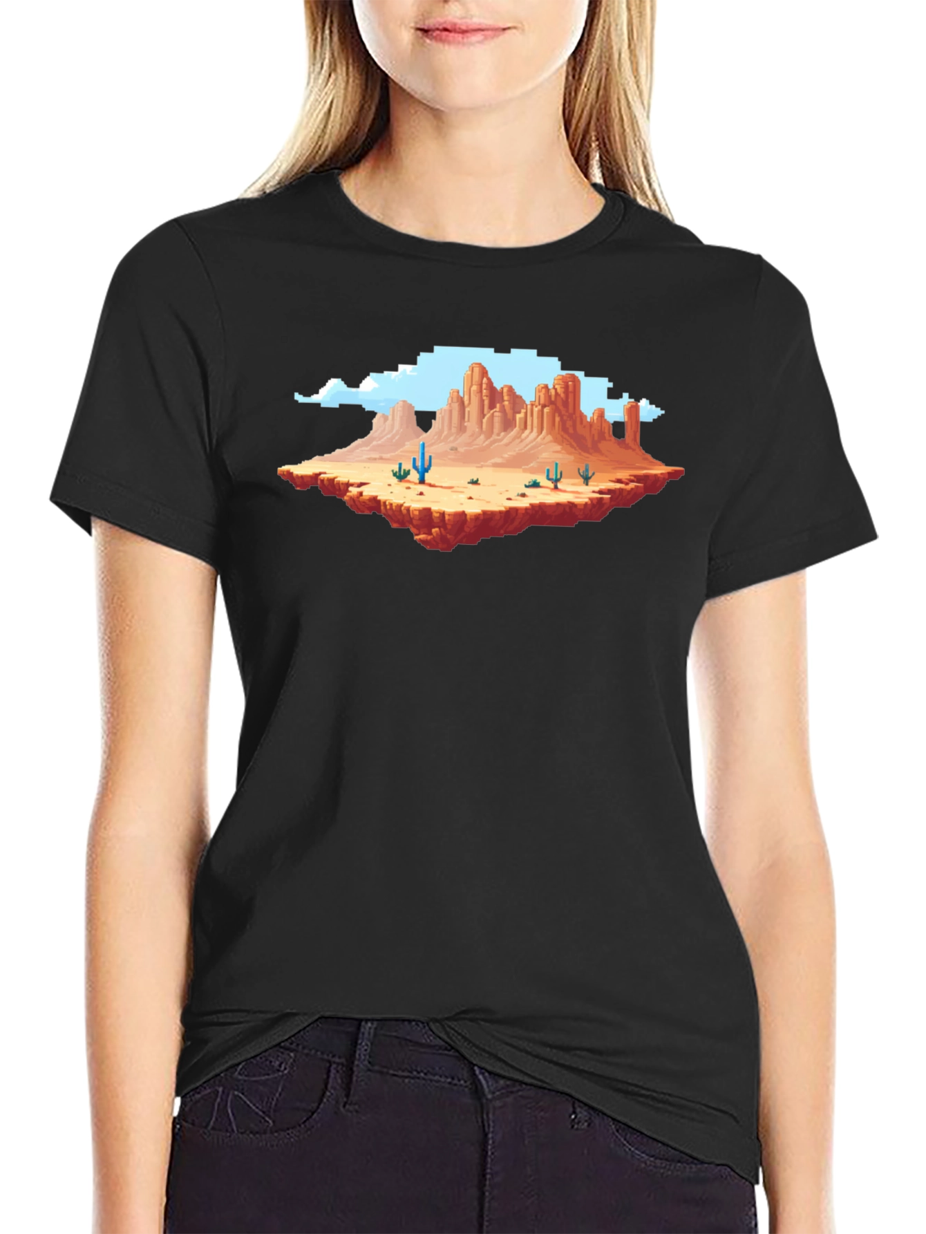 Pixel Art Desert Landscape T-Shirt
