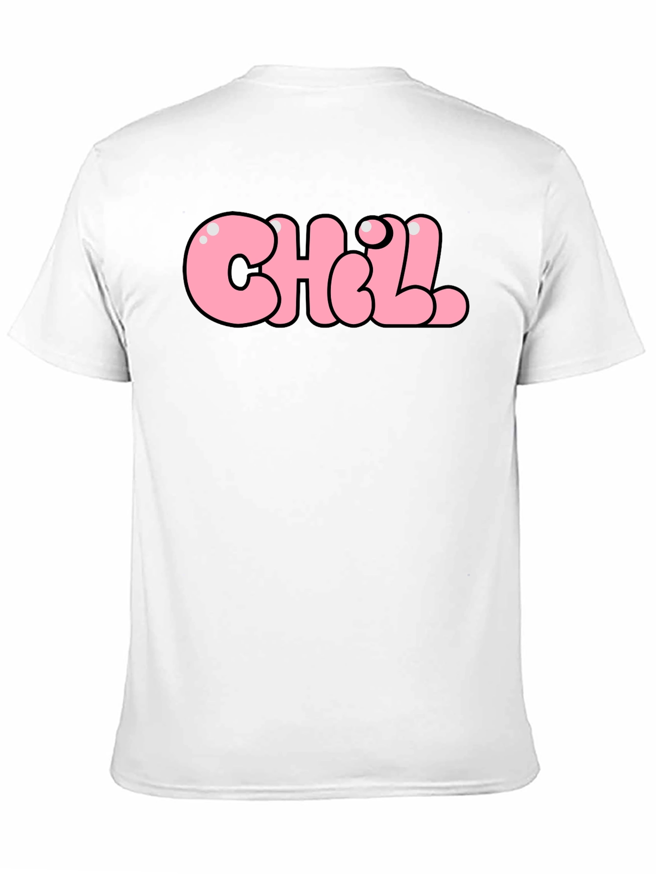 Chill Bubble Letter Graphic Tee - Black