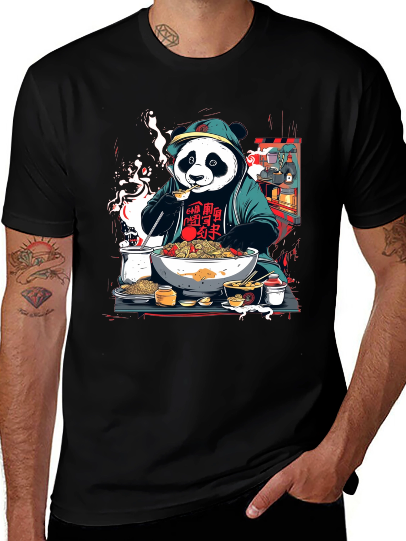 Panda Ramen T-Shirt - Unique Graphic Tee